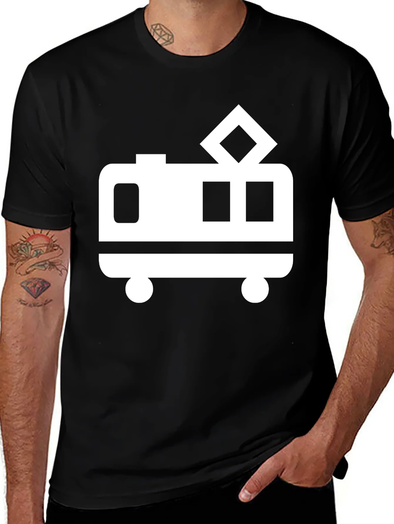Rebbecca Black T-Shirt with Trolley Graphic