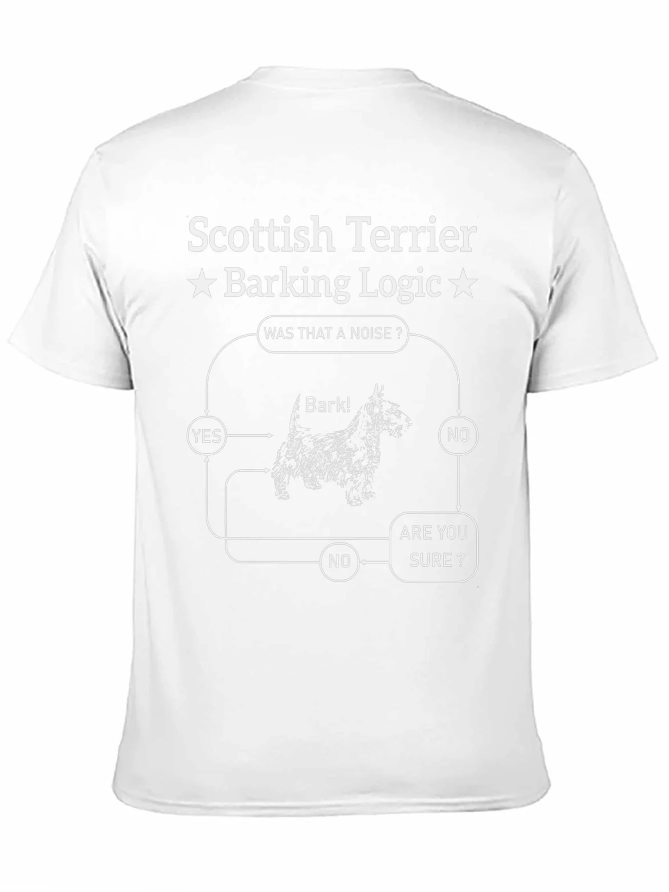 Rebbecca Scottish Terrier Barking Logic T-Shirt