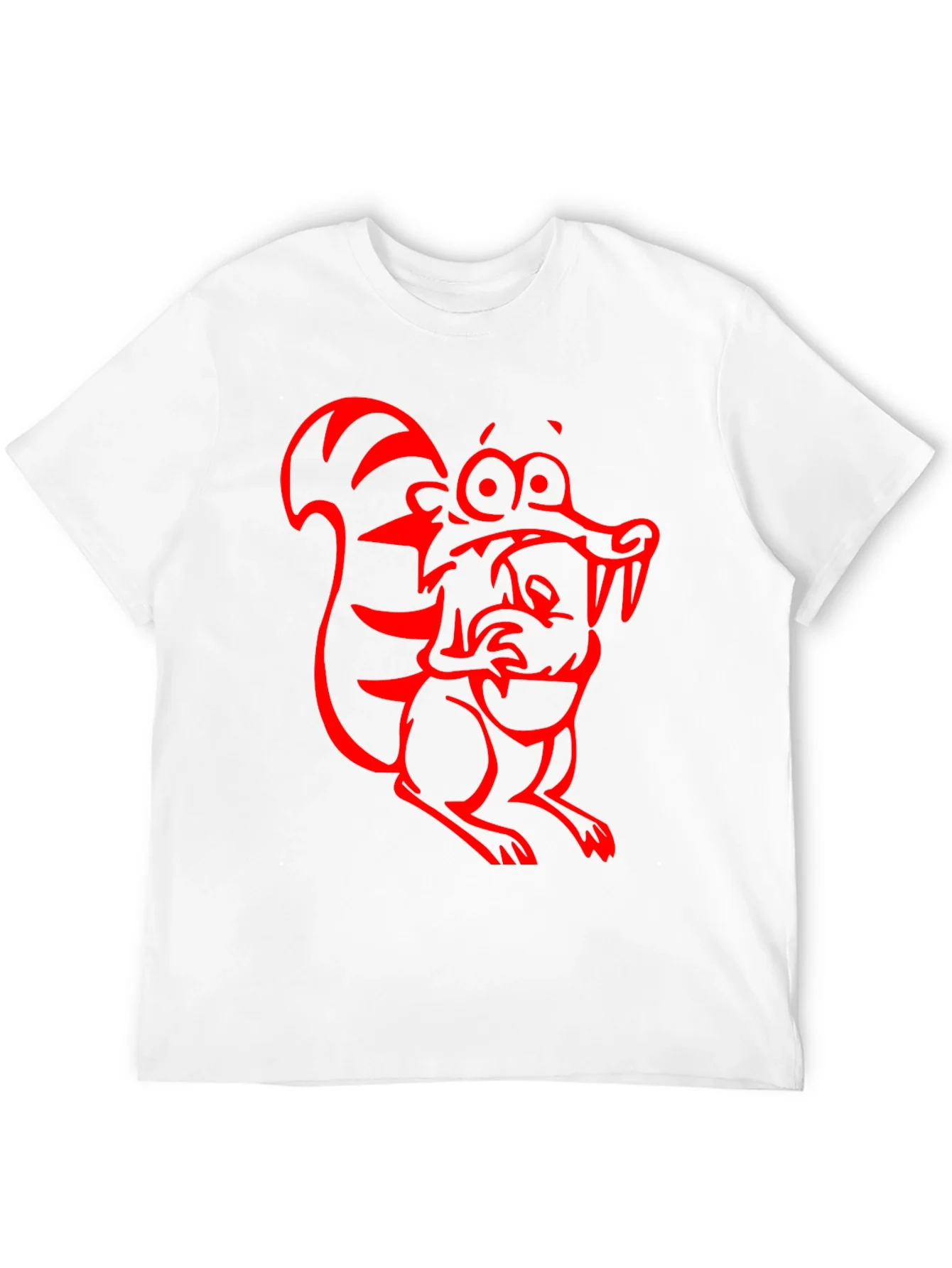 Rebbecca Cartoon Squirrel Graphic Tee - Black