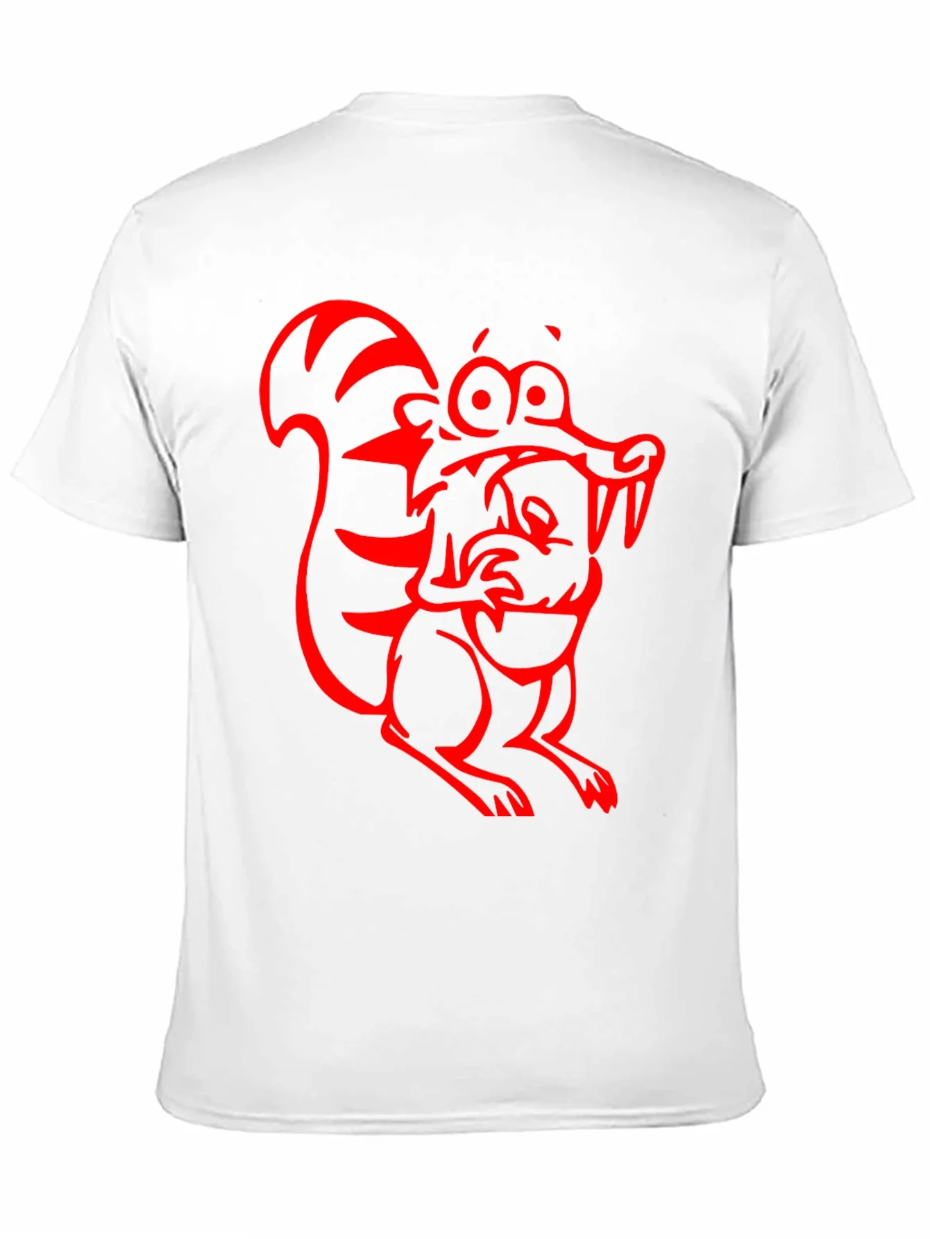 Rebbecca Cartoon Squirrel Graphic Tee - Black