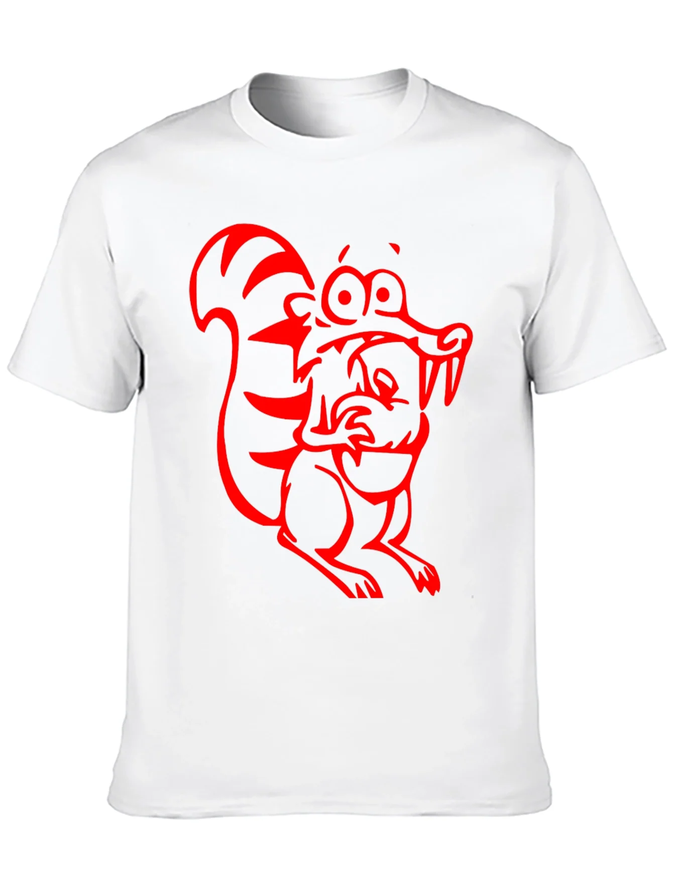 Rebbecca Cartoon Squirrel Graphic Tee - Black