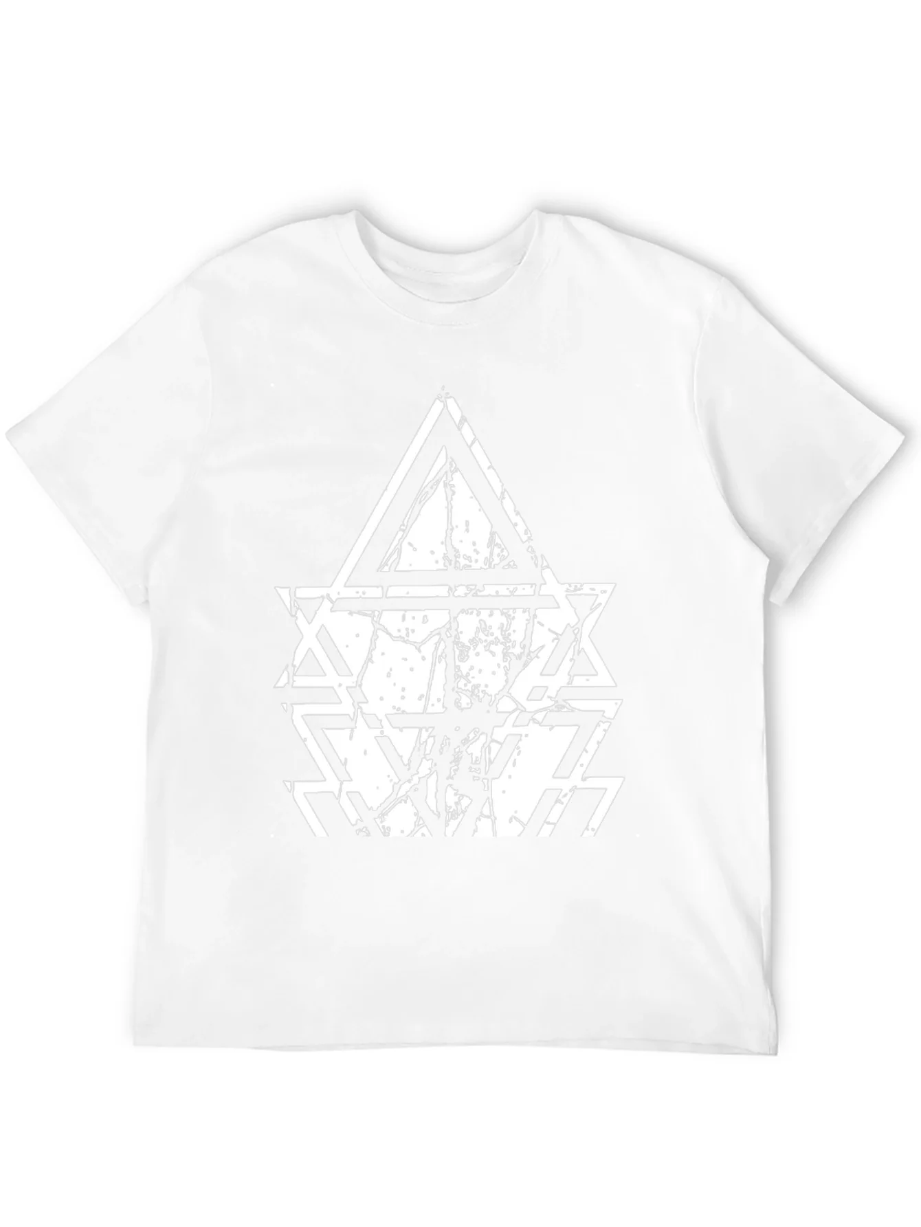 Camiseta Negra con Dise?o Tri¨¢ngulos Abstractos