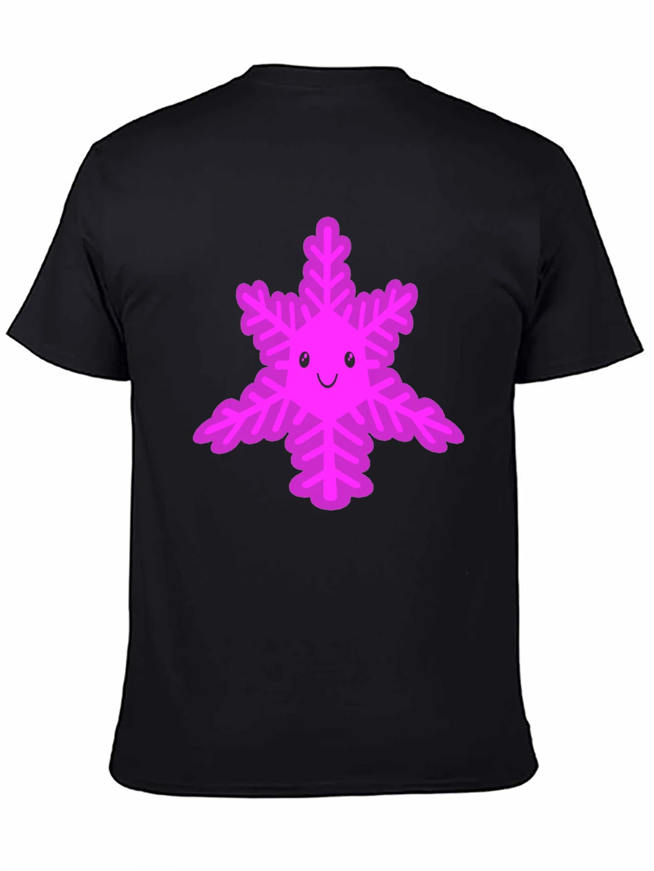 Rebbecca Cute Snowflake Graphic Tee - Black