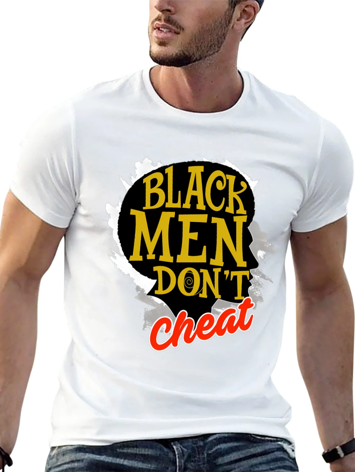 Camiseta Hombre: Black Men Dont Cheat