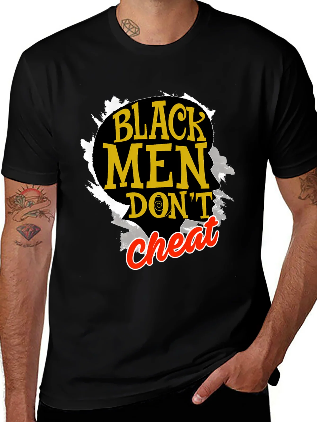 Camiseta Hombre: Black Men Dont Cheat