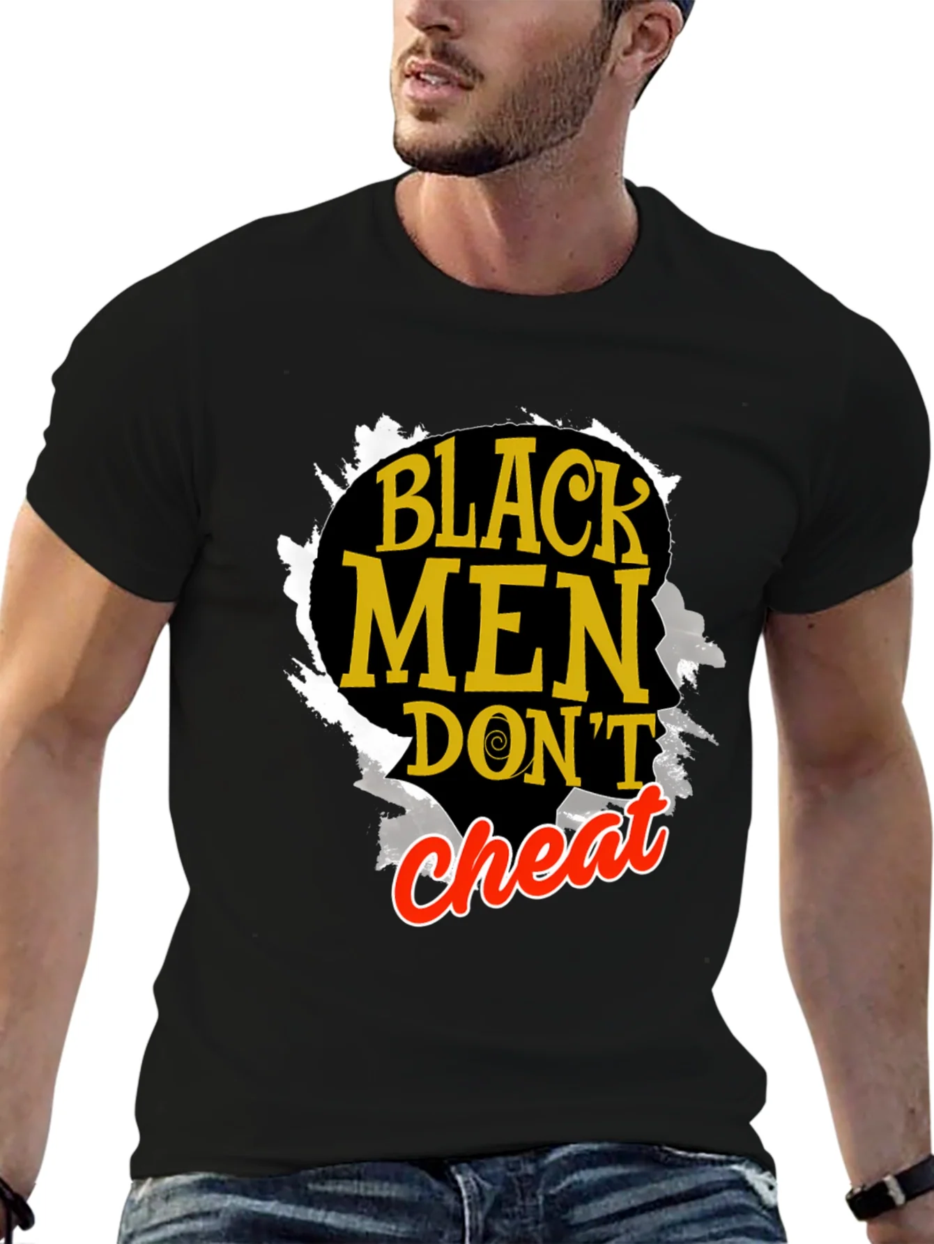 Camiseta Hombre: Black Men Dont Cheat