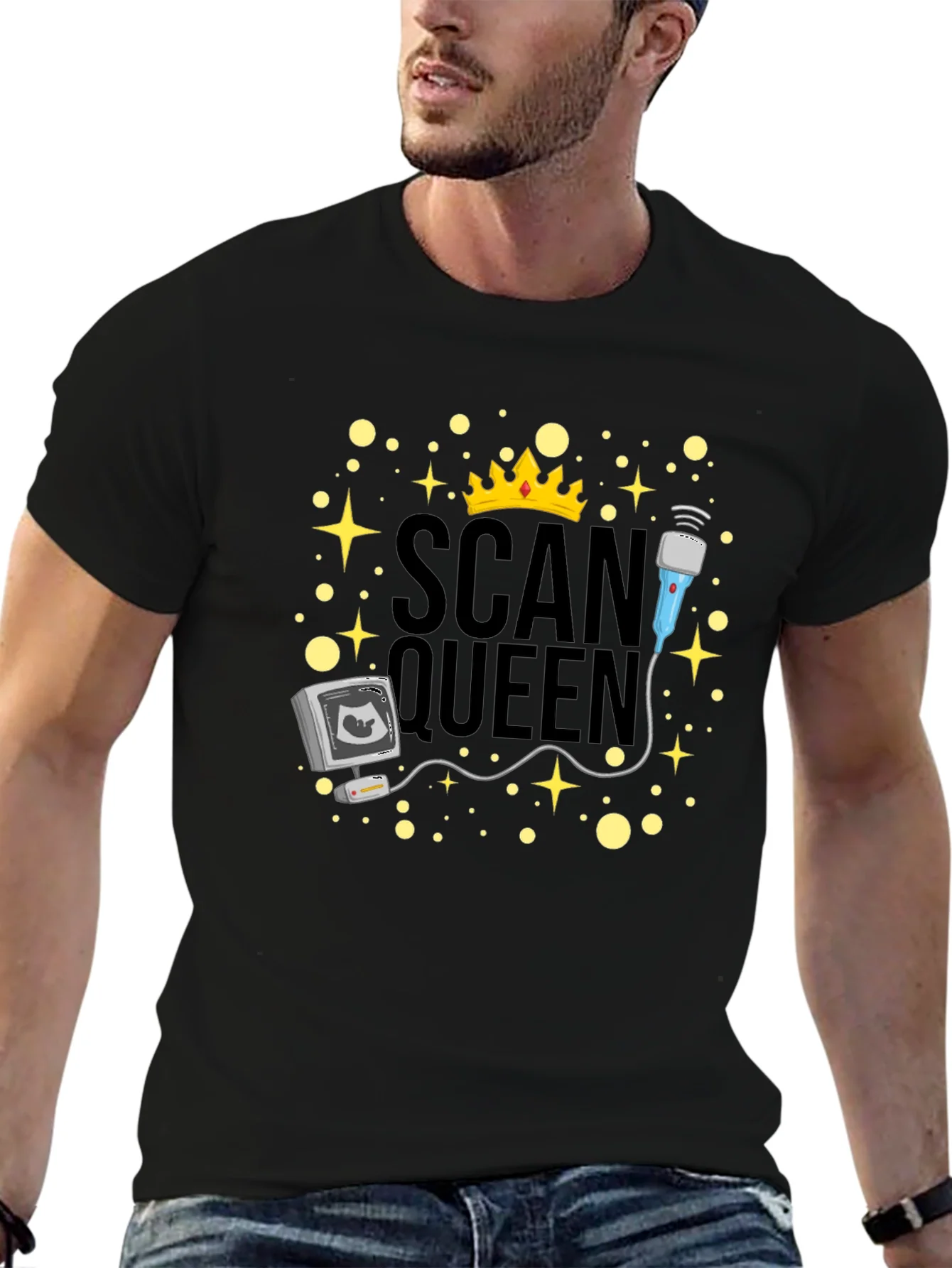 Rebbecca Scan Queen T-Shirt - Ultrasound Technician Gift