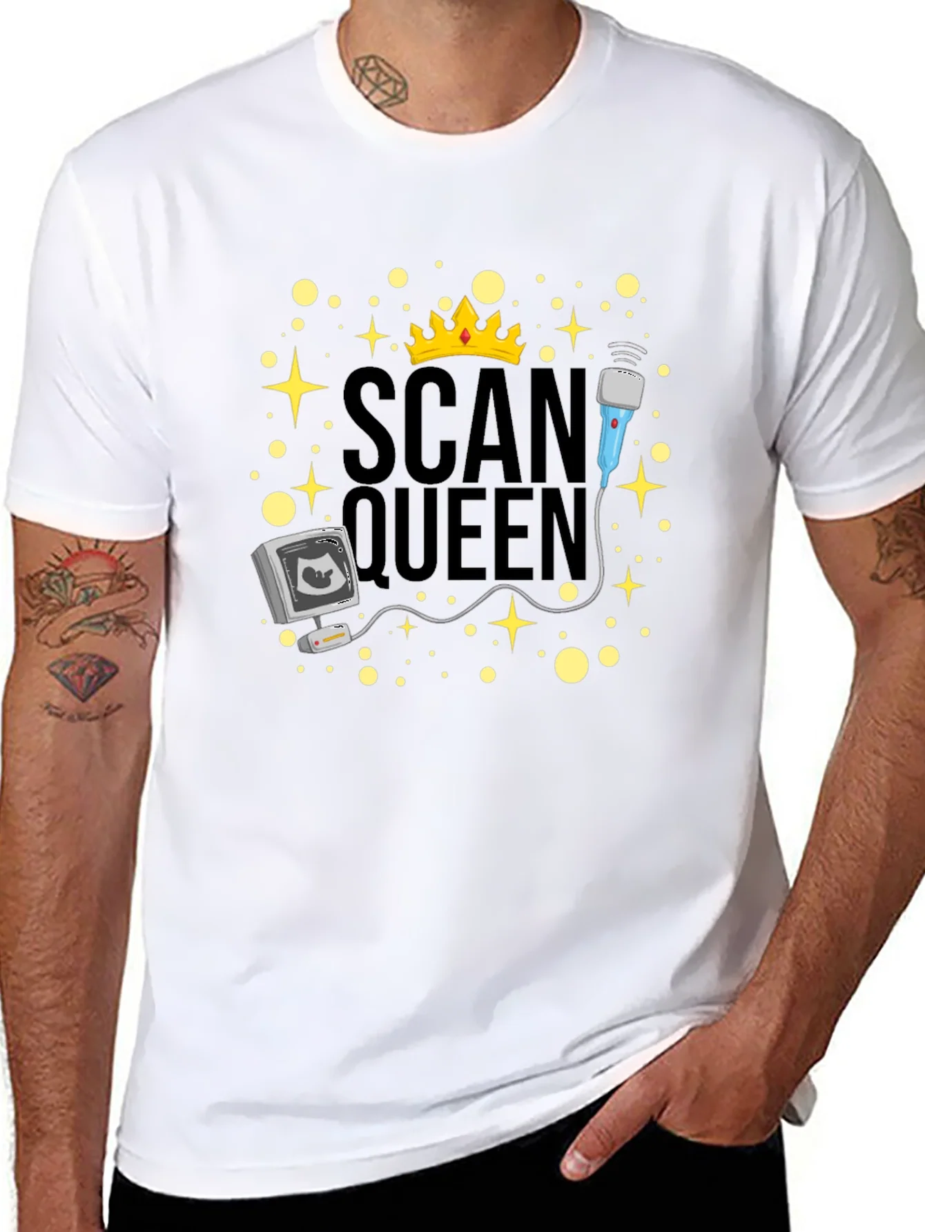 Rebbecca Scan Queen T-Shirt - Ultrasound Technician Gift
