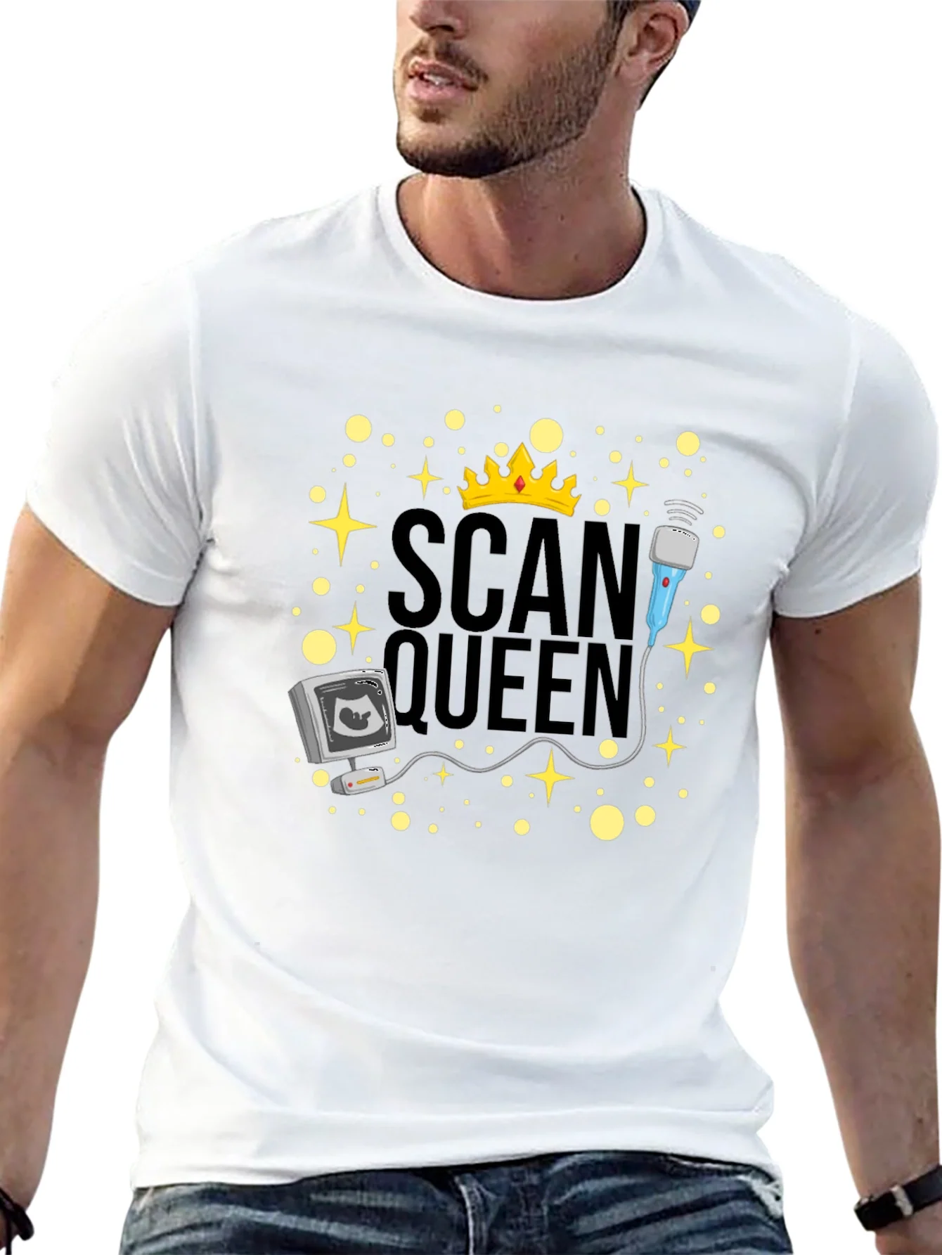 Rebbecca Scan Queen T-Shirt - Ultrasound Technician Gift