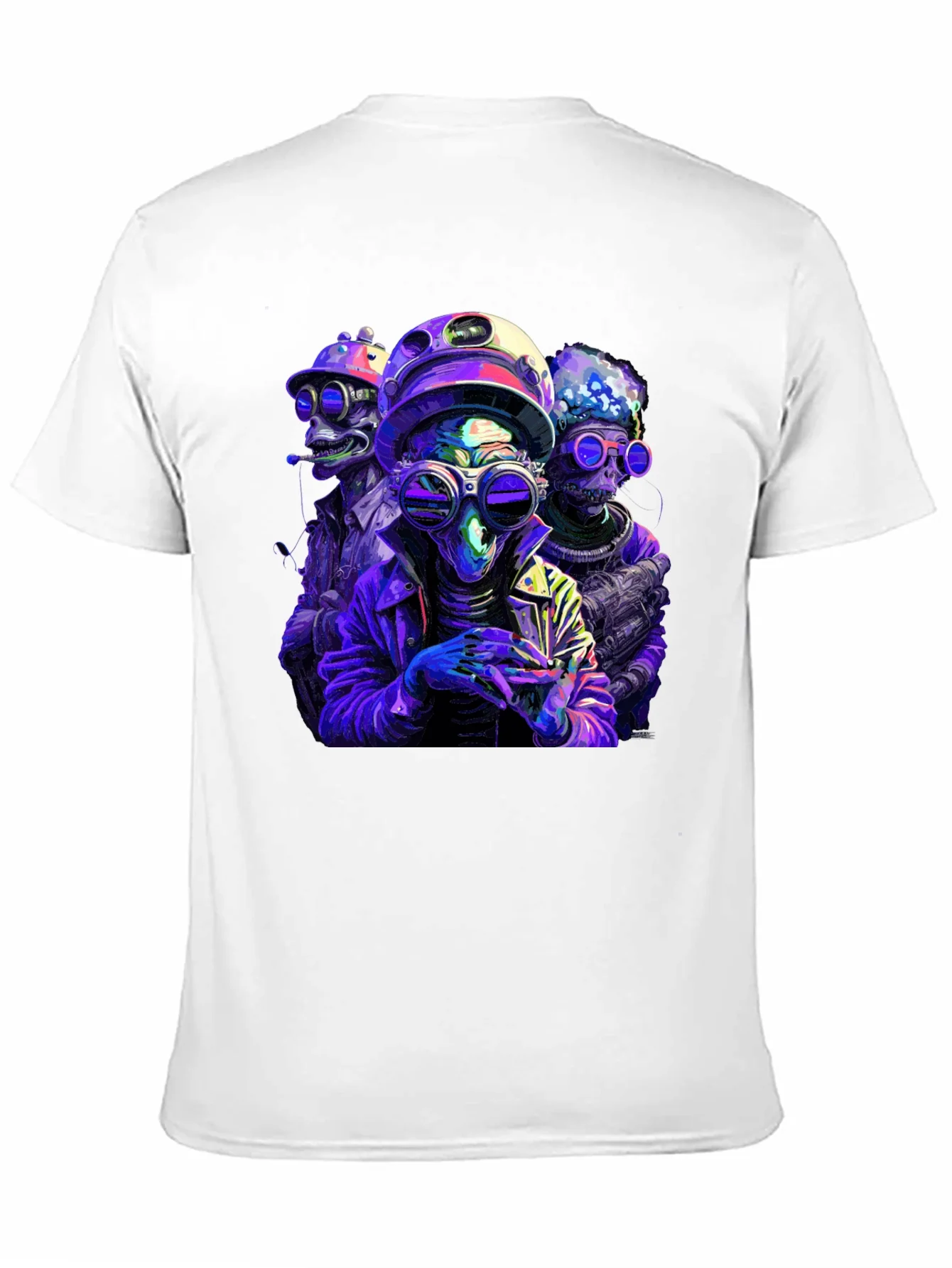 Rebbecca Retro Alien Crew Graphic Black T-Shirt