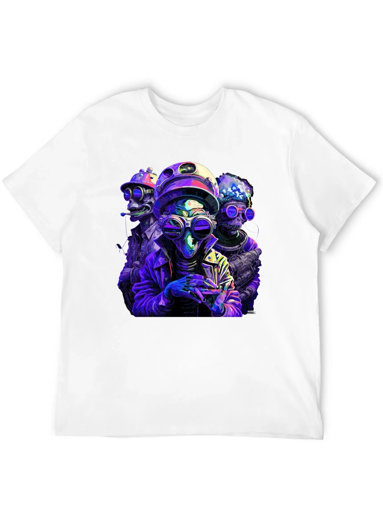 Rebbecca Retro Alien Crew Graphic Black T-Shirt