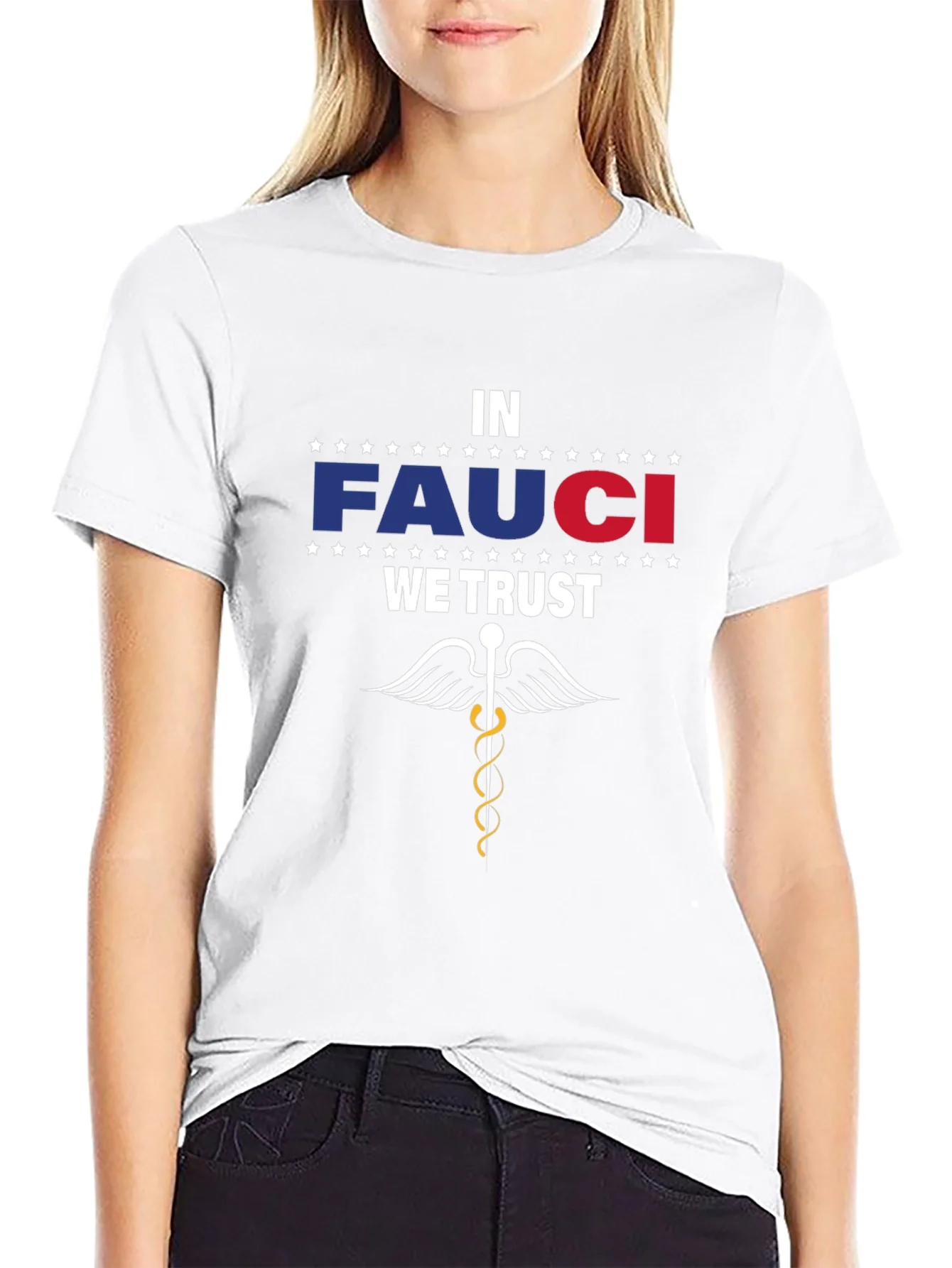 Camiseta Negra In Fauci We Trust