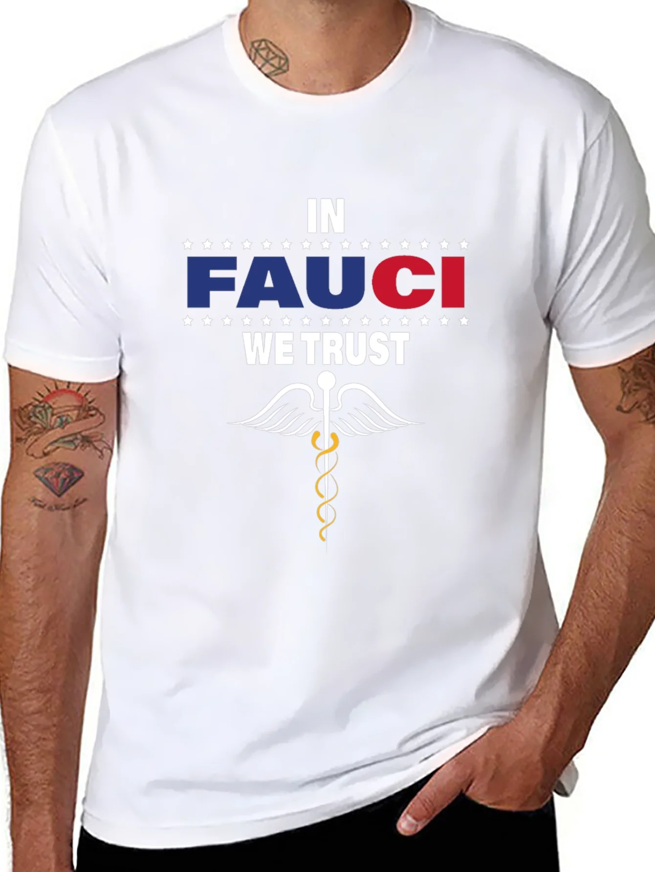 Camiseta Negra In Fauci We Trust