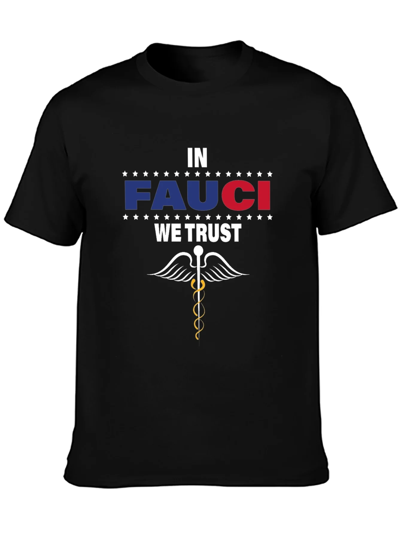 Camiseta Negra In Fauci We Trust