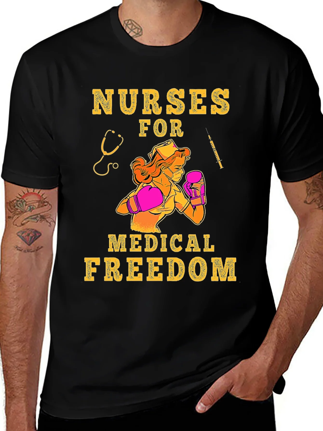 Rebbecca Nurses for Medical Freedom Graphic T-Shirt