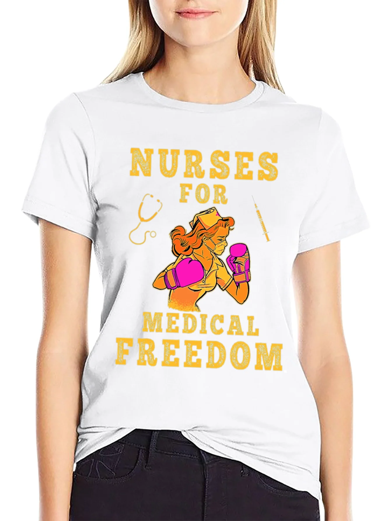 Rebbecca Nurses for Medical Freedom Graphic T-Shirt
