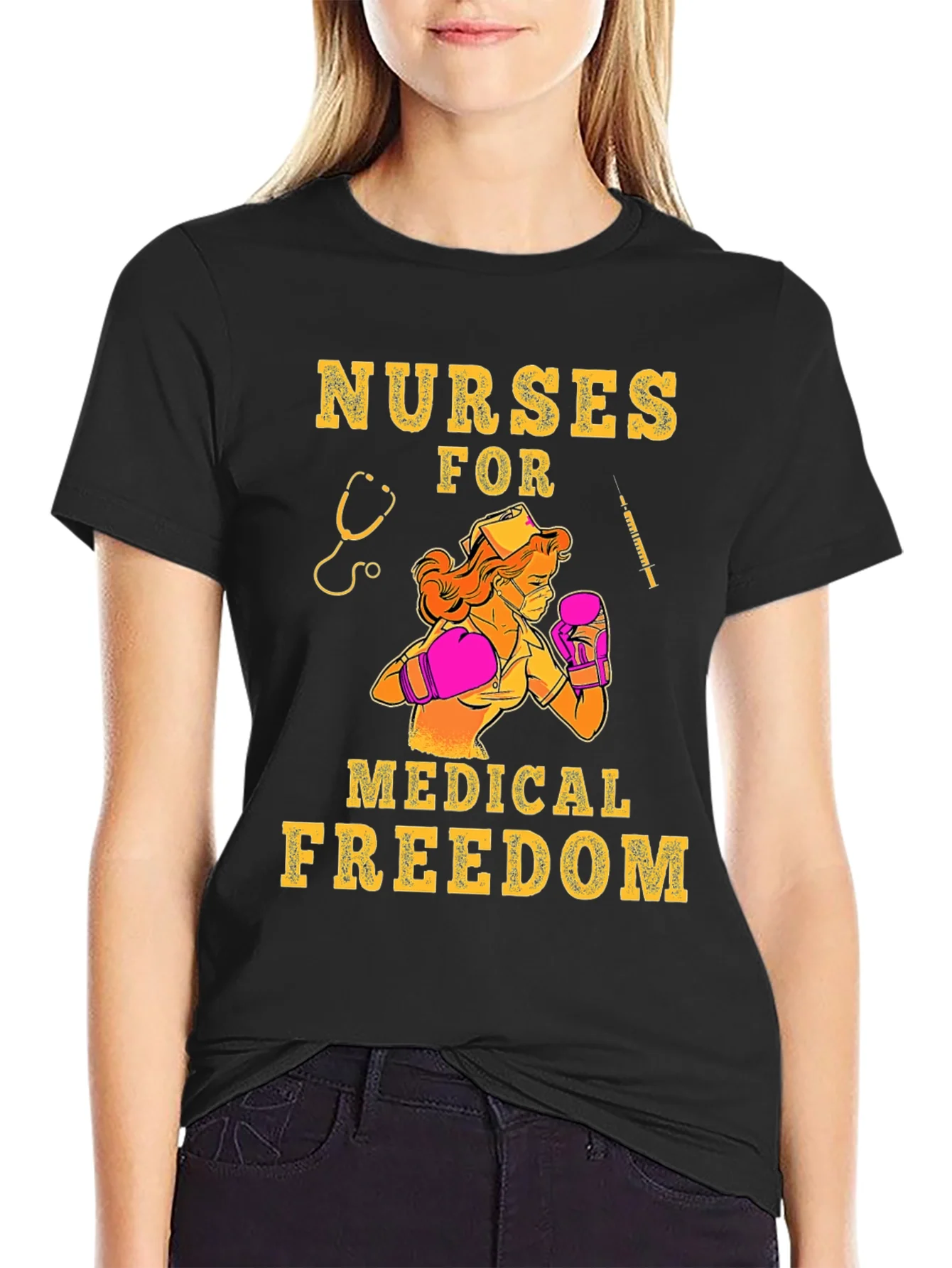 Rebbecca Nurses for Medical Freedom Graphic T-Shirt
