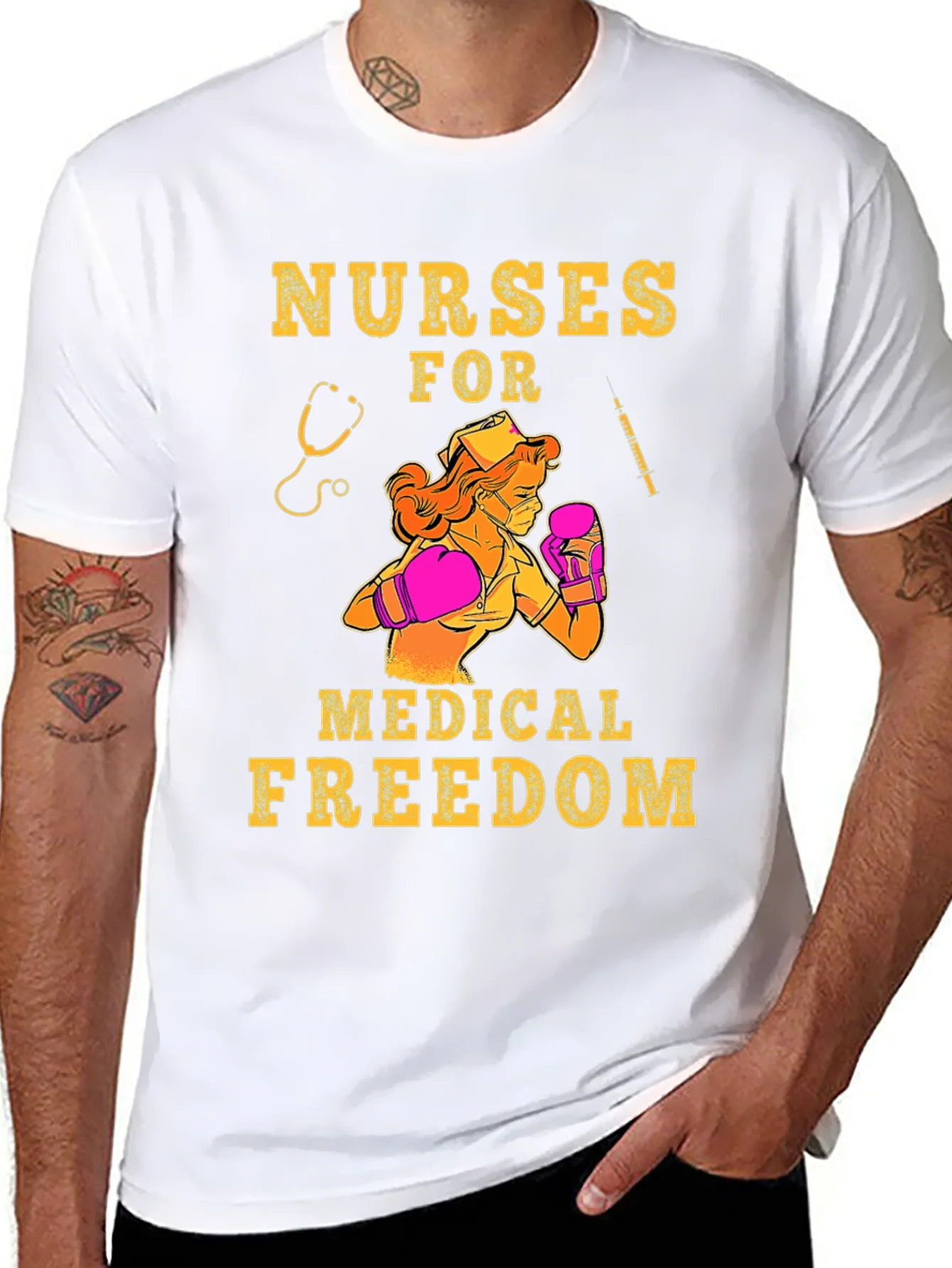 Rebbecca Nurses for Medical Freedom Graphic T-Shirt