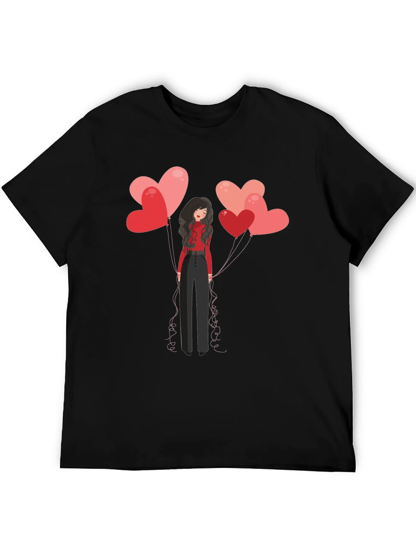 Rebbecca Heart Balloons Graphic Tee - Black