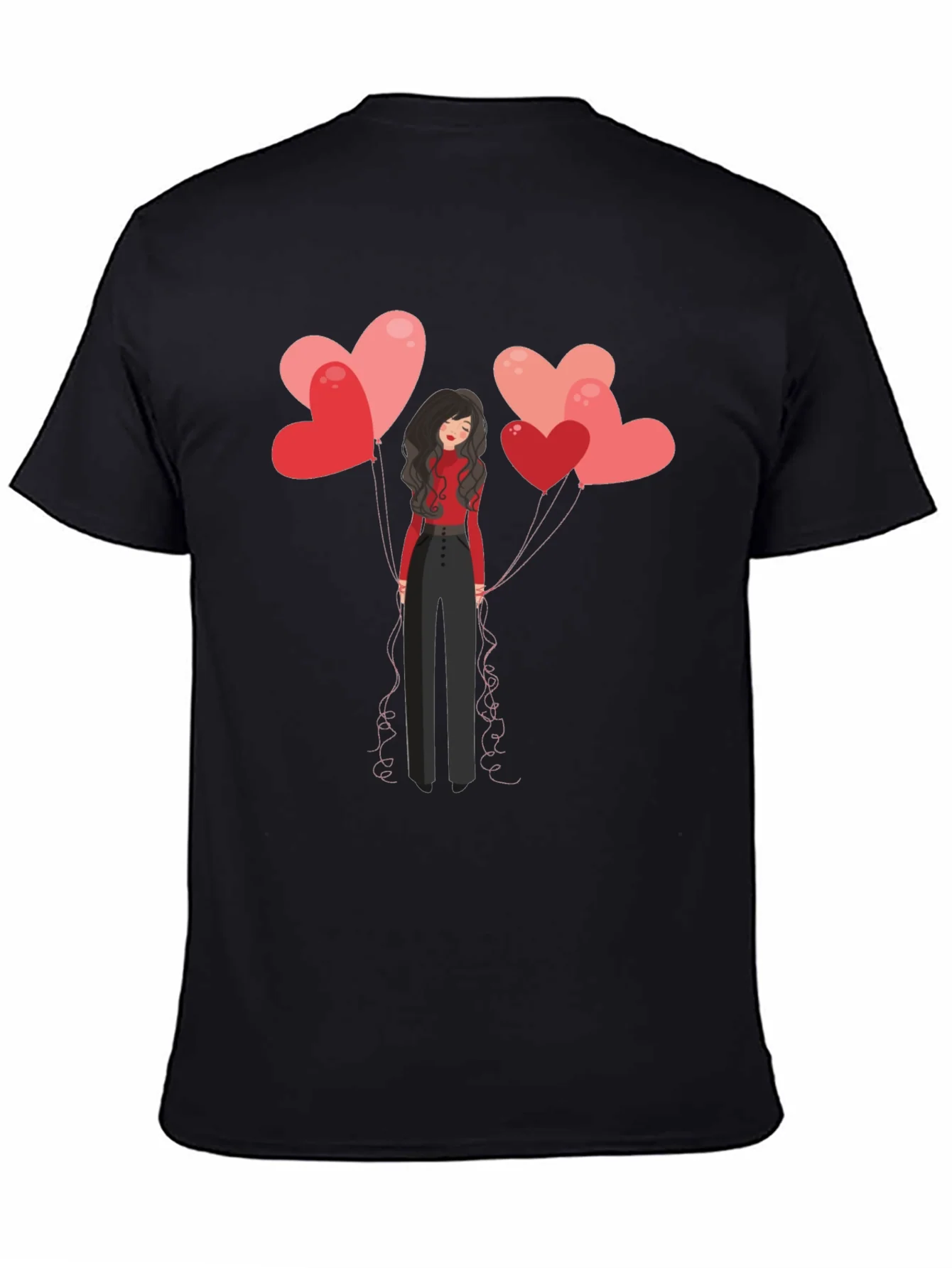 Rebbecca Heart Balloons Graphic Tee - Black