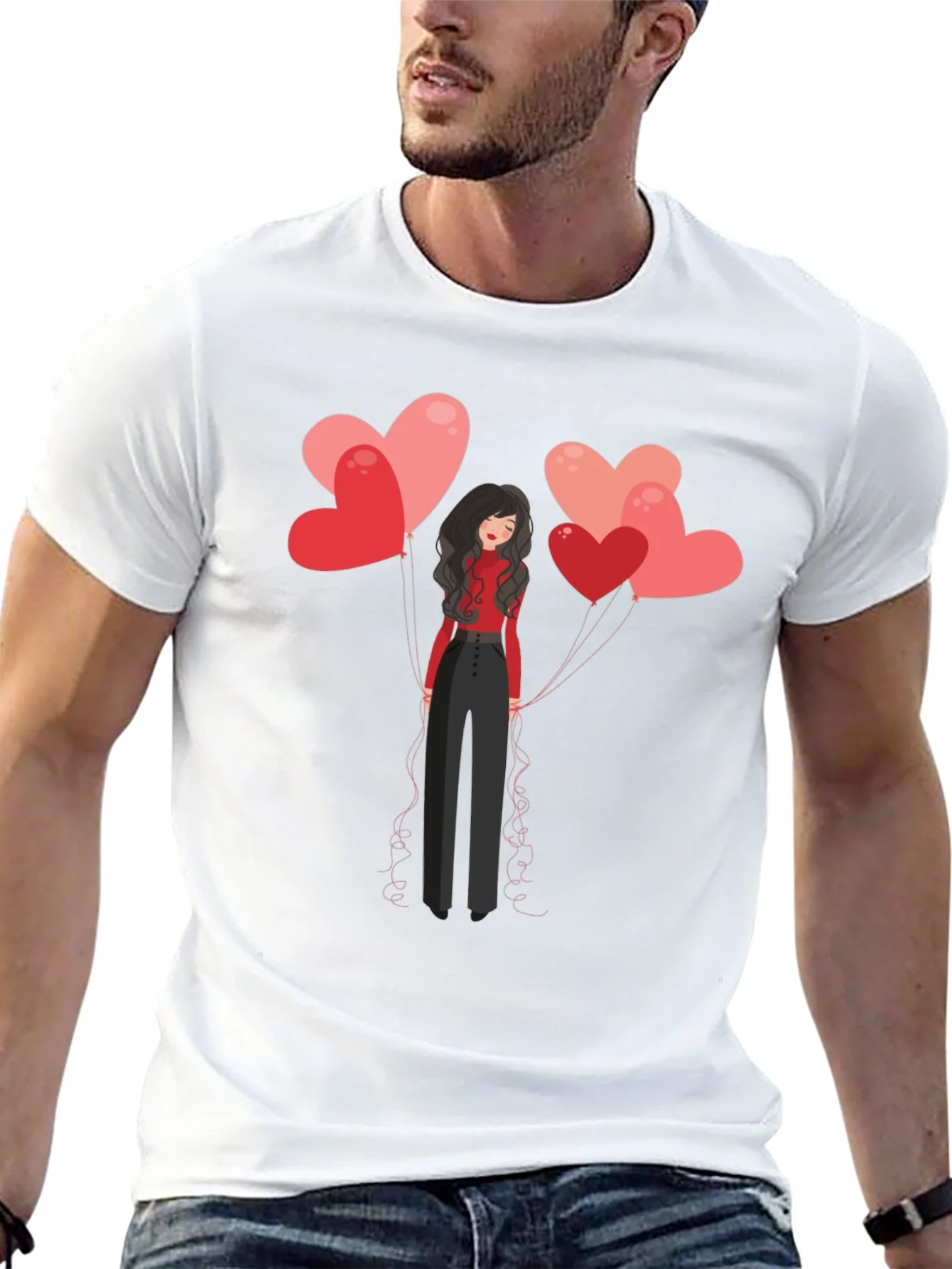Rebbecca Heart Balloons Graphic Tee - Black