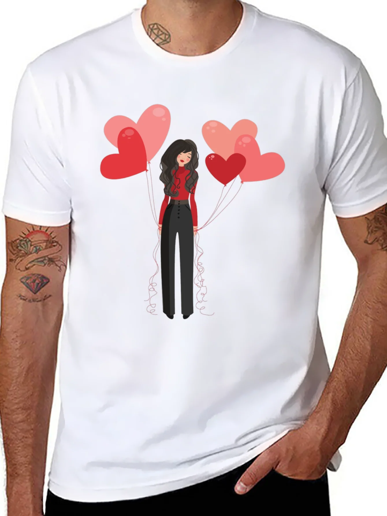 Rebbecca Heart Balloons Graphic Tee - Black