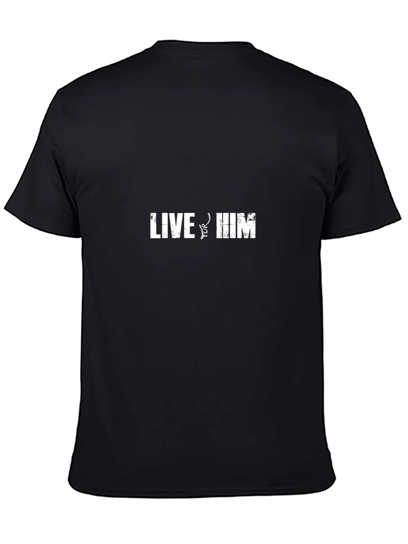 Camiseta Negra Live for Him para Hombre
