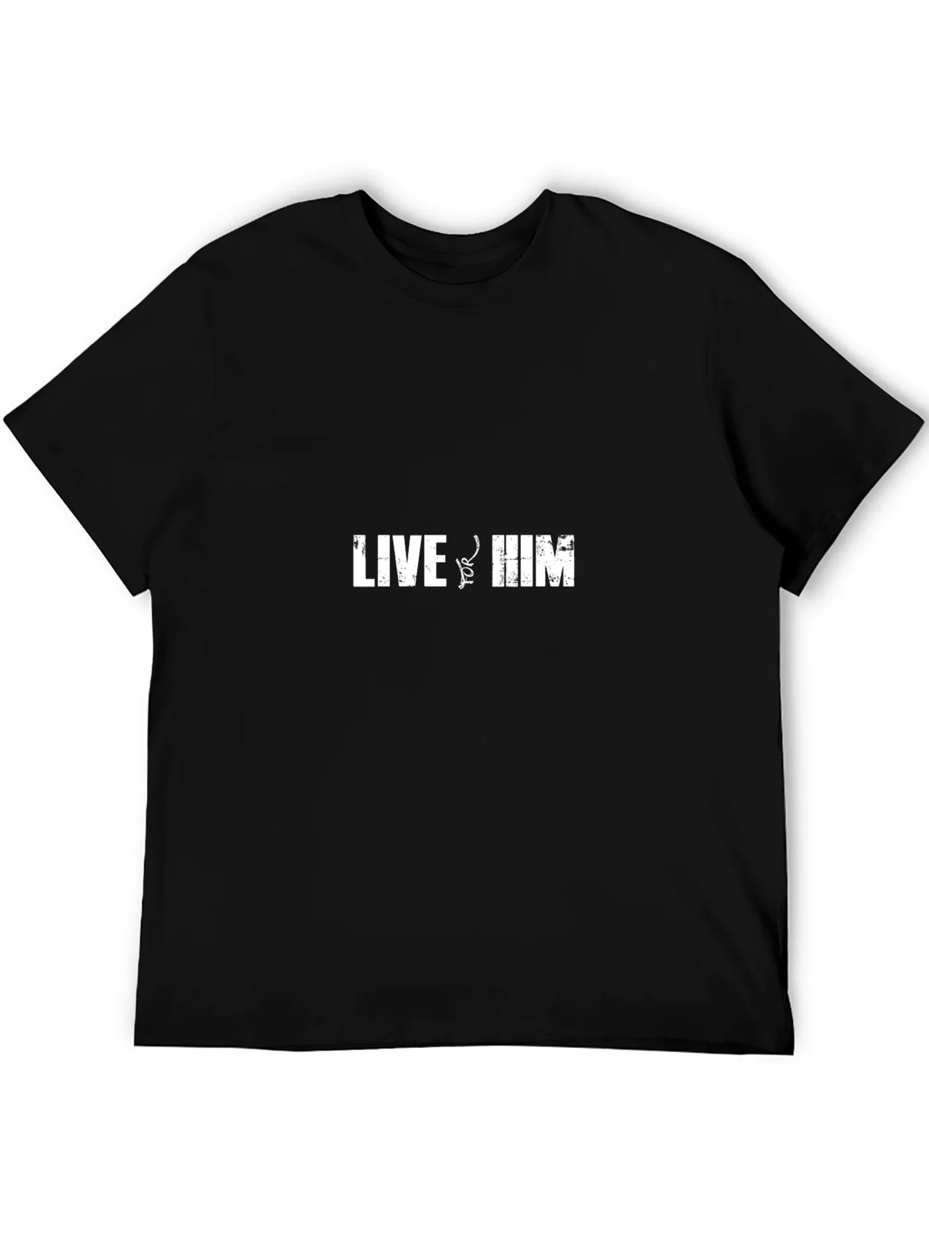 Camiseta Negra Live for Him para Hombre