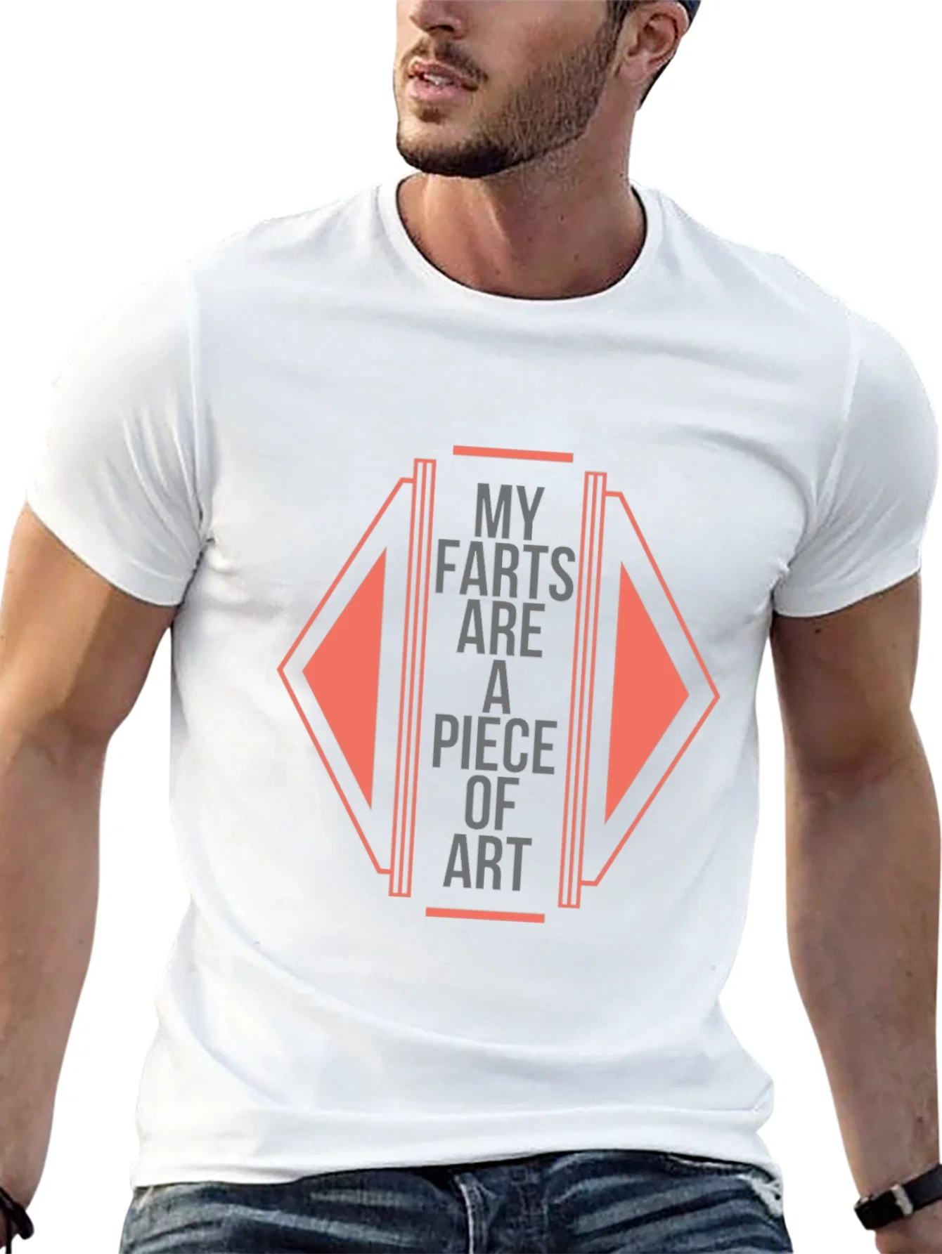 Rebbecca Funny Farts Art Graphic Black Tee