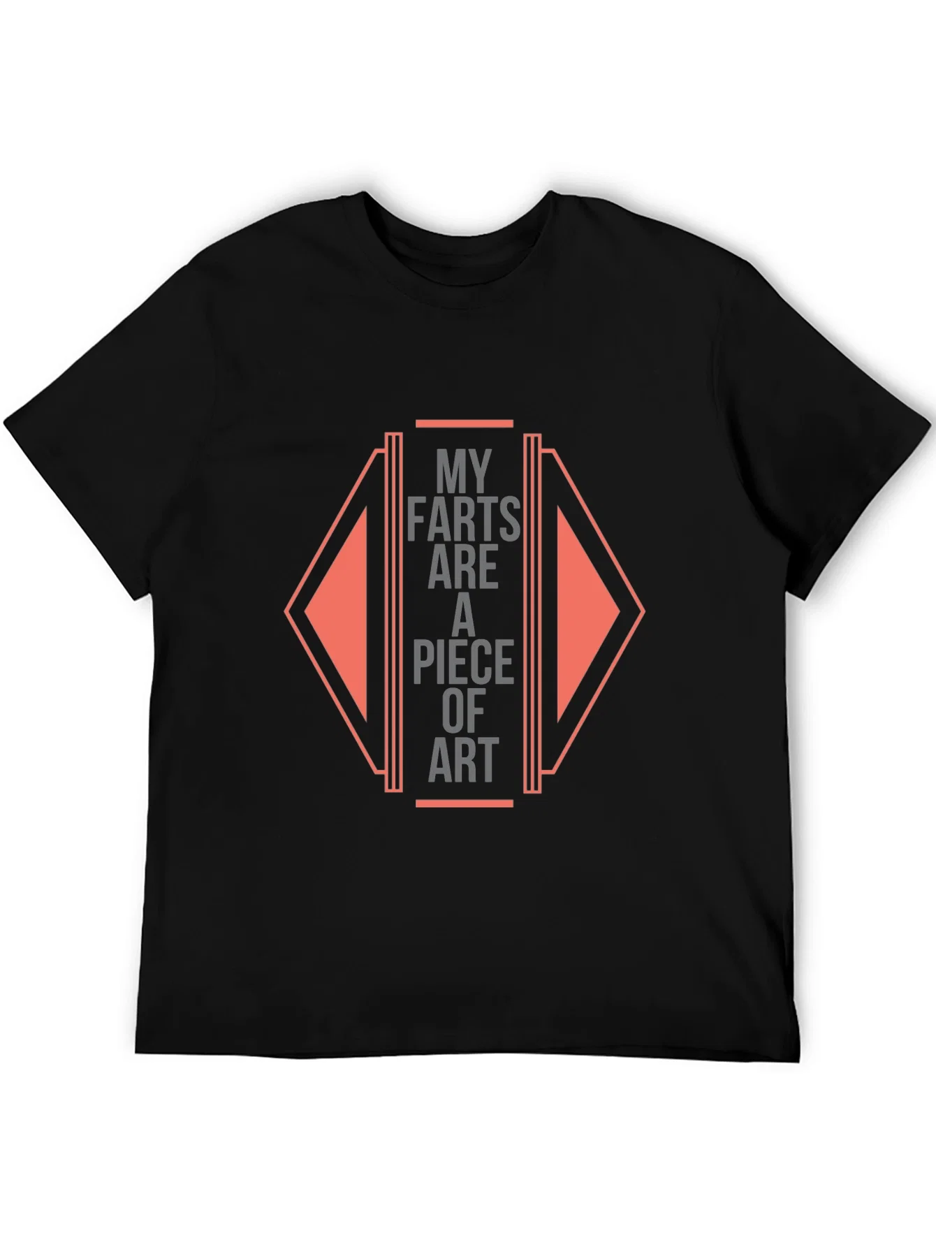 Rebbecca Funny Farts Art Graphic Black Tee