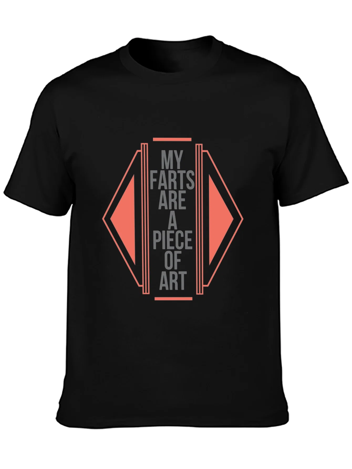 Rebbecca Funny Farts Art Graphic Black Tee