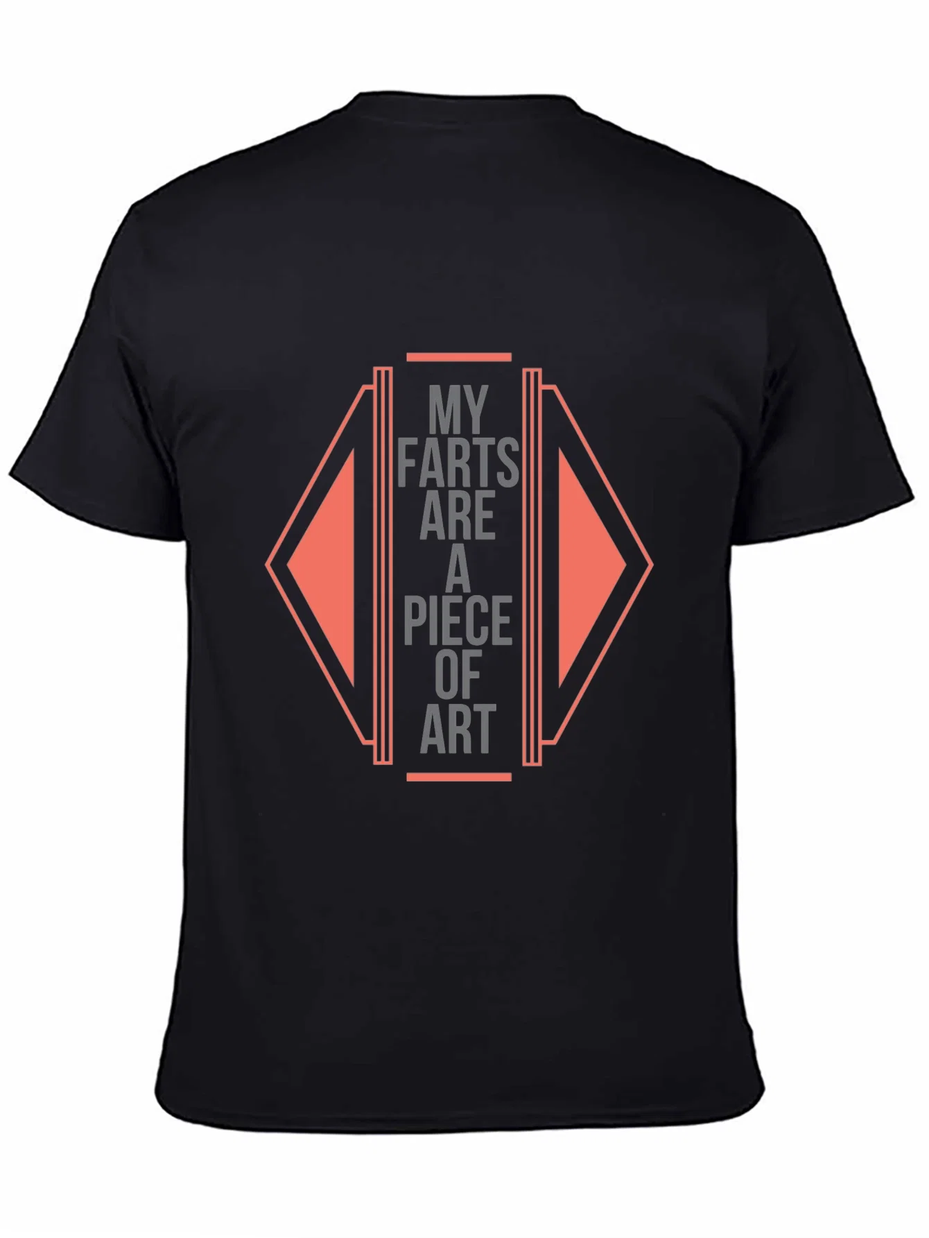 Rebbecca Funny Farts Art Graphic Black Tee