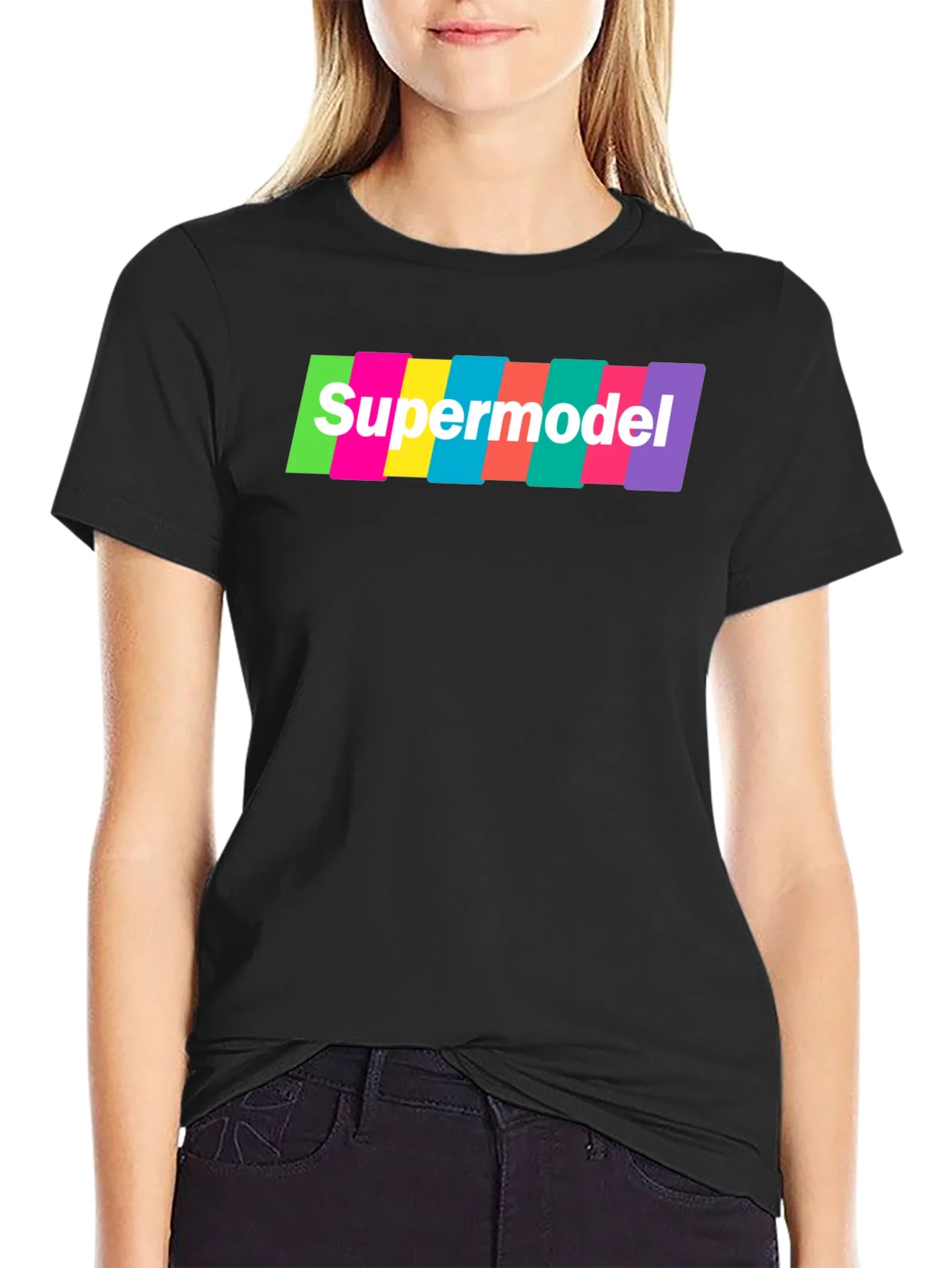 Rebbecca Supermodel Graphic T-Shirt - Retro Fashion Tee