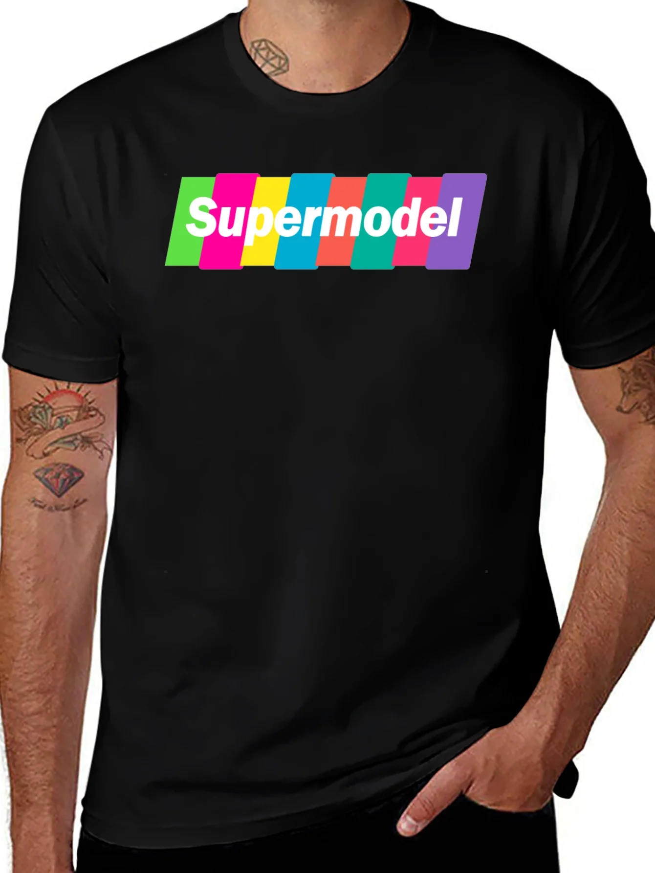 Rebbecca Supermodel Graphic T-Shirt - Retro Fashion Tee