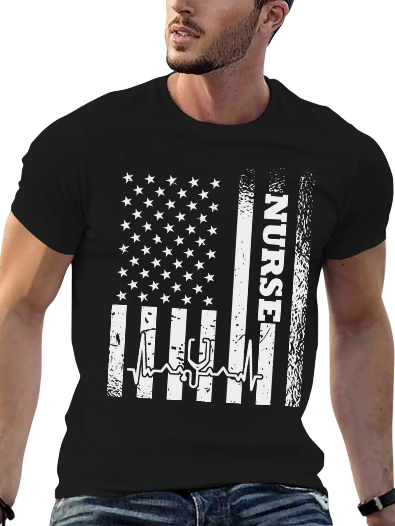 Rebbecca Nurse American Flag Graphic Tee - Black