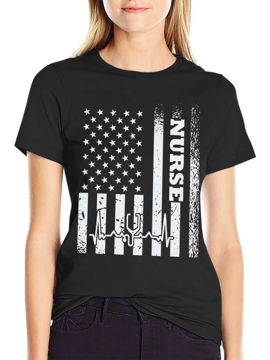 Rebbecca Nurse American Flag Graphic Tee - Black