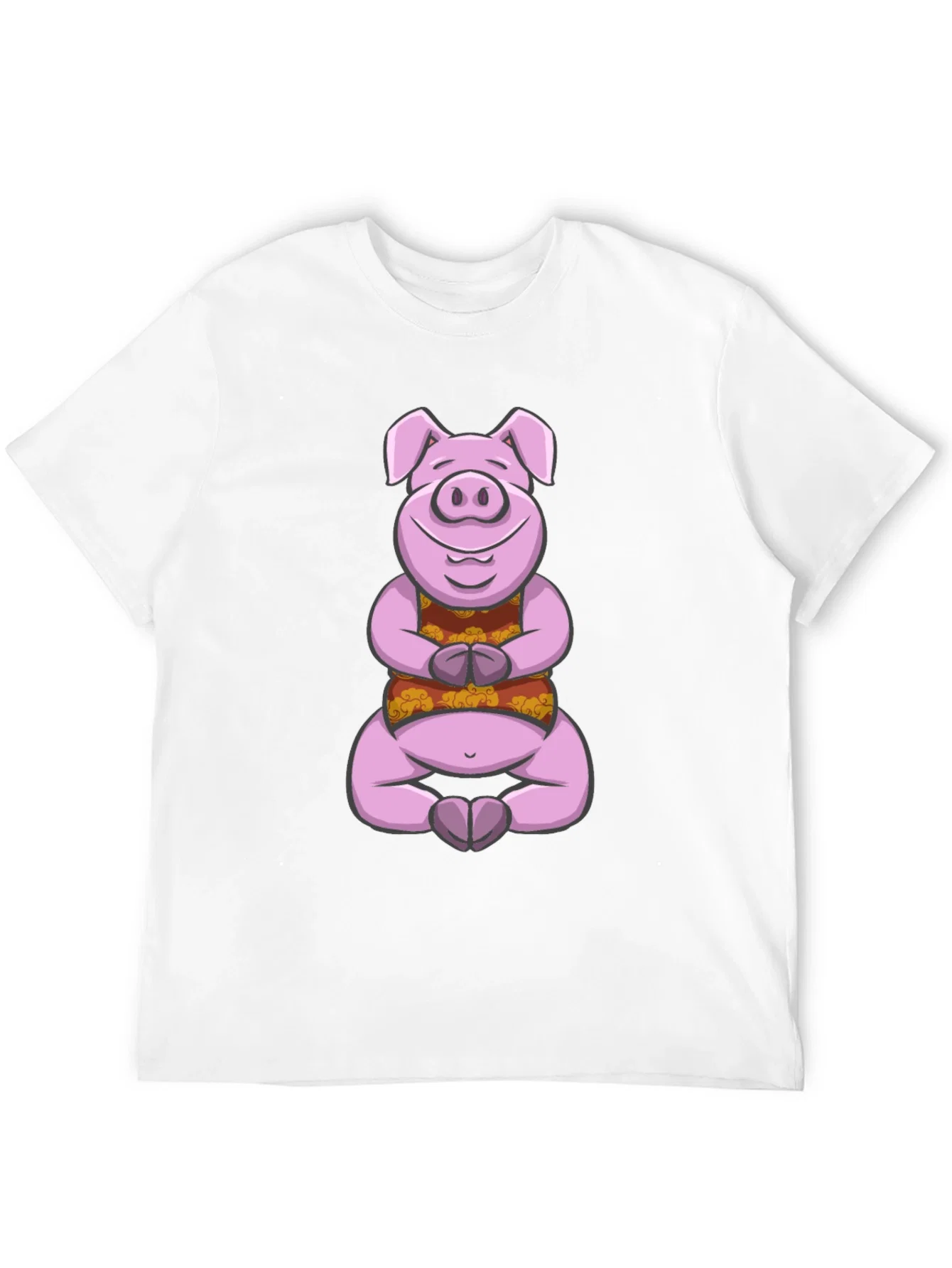 Rebbecca Meditating Pig T-Shirt - Zen Animal Design