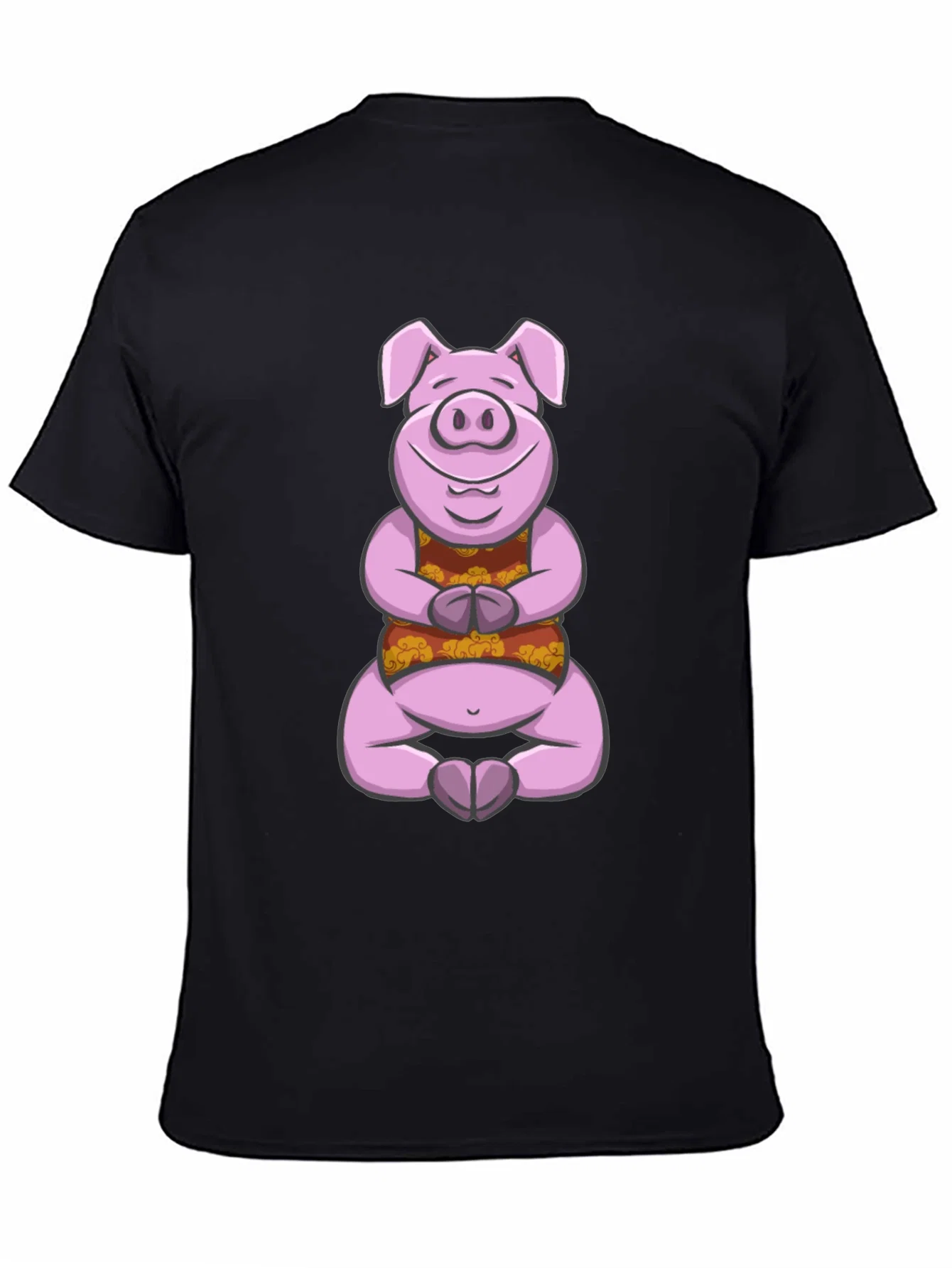 Rebbecca Meditating Pig T-Shirt - Zen Animal Design
