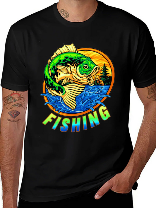 Rebbecca Fishing Graphic T-Shirt - Bass Design