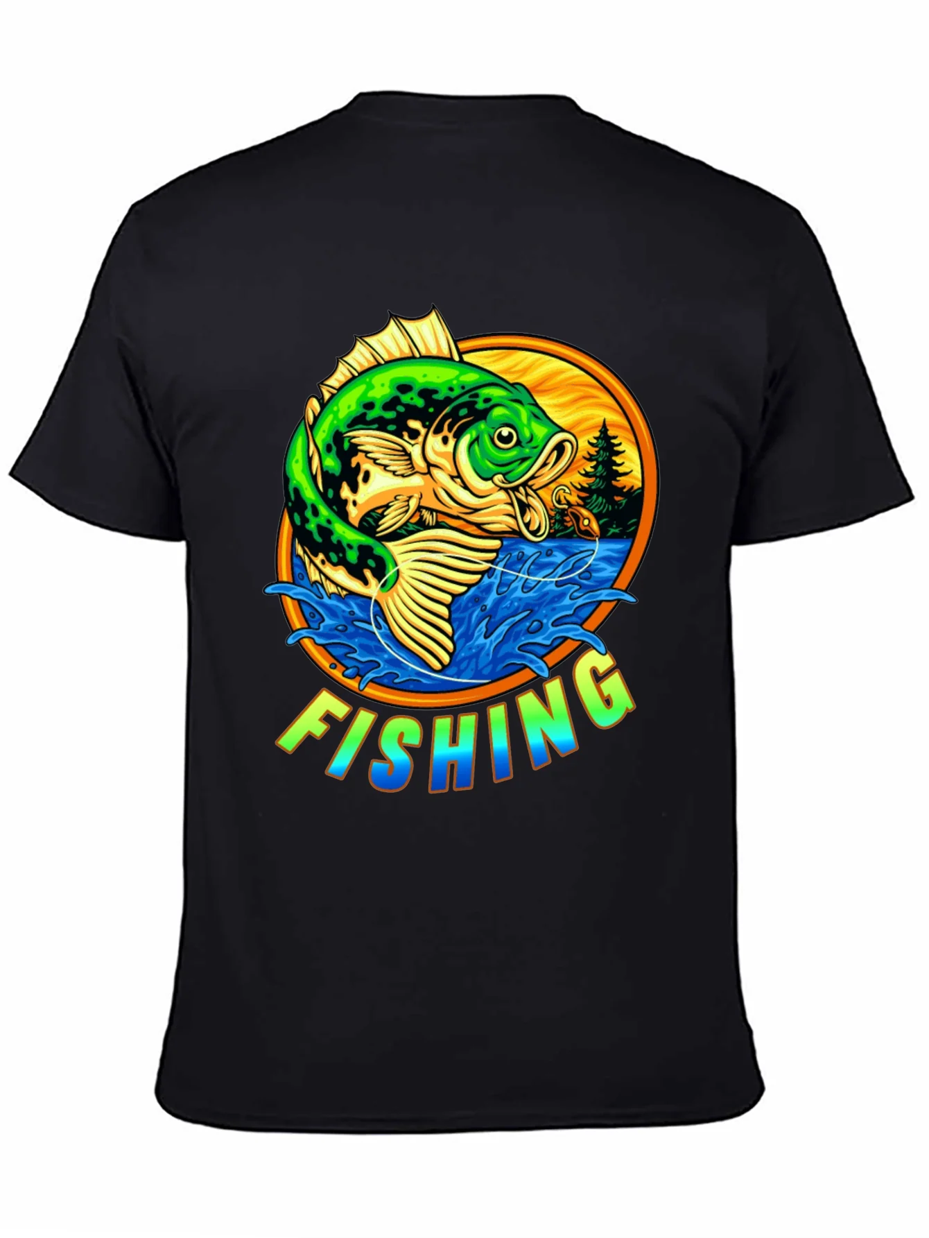 Rebbecca Fishing Graphic T-Shirt - Bass Design