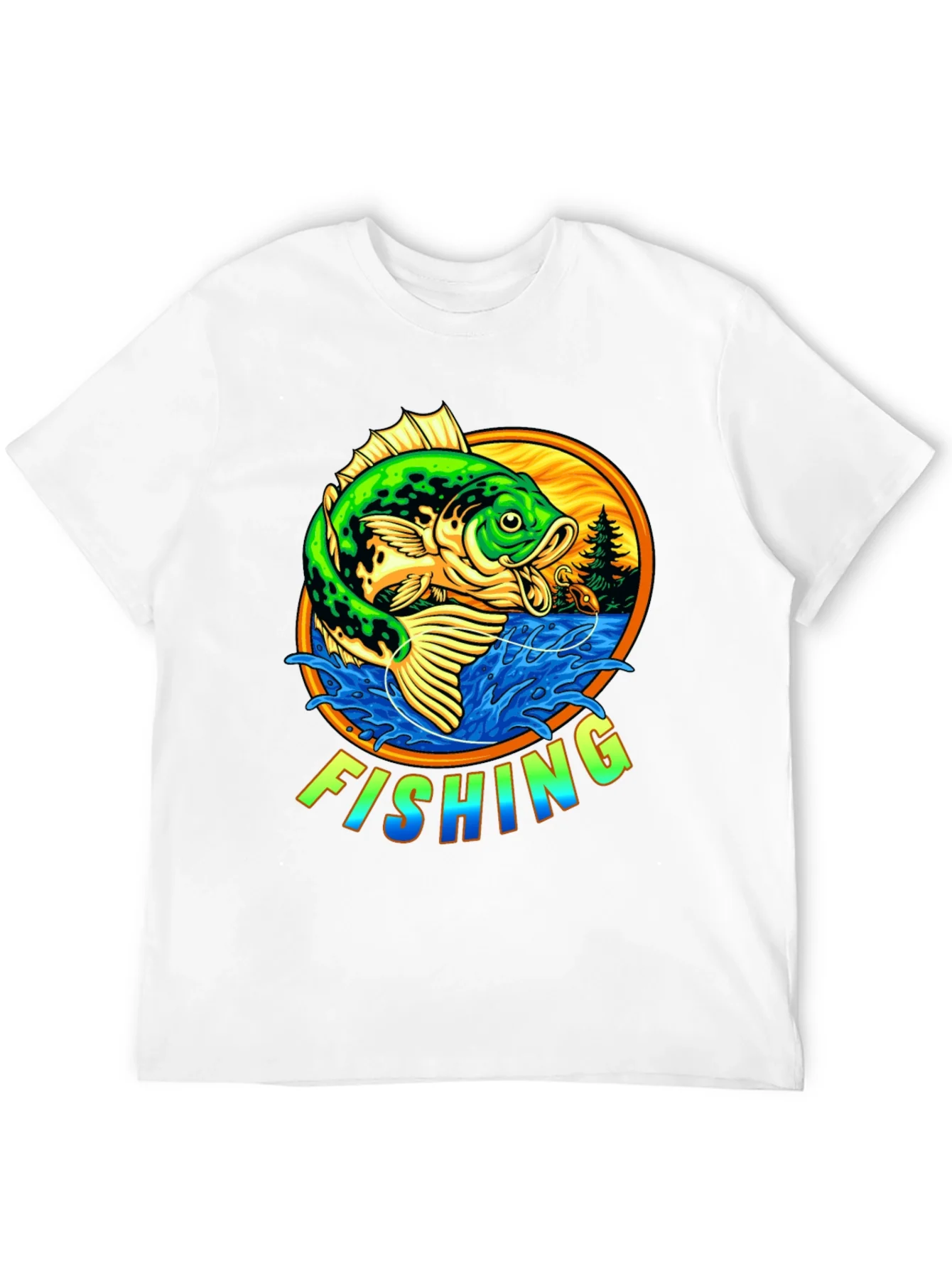 Rebbecca Fishing Graphic T-Shirt - Bass Design