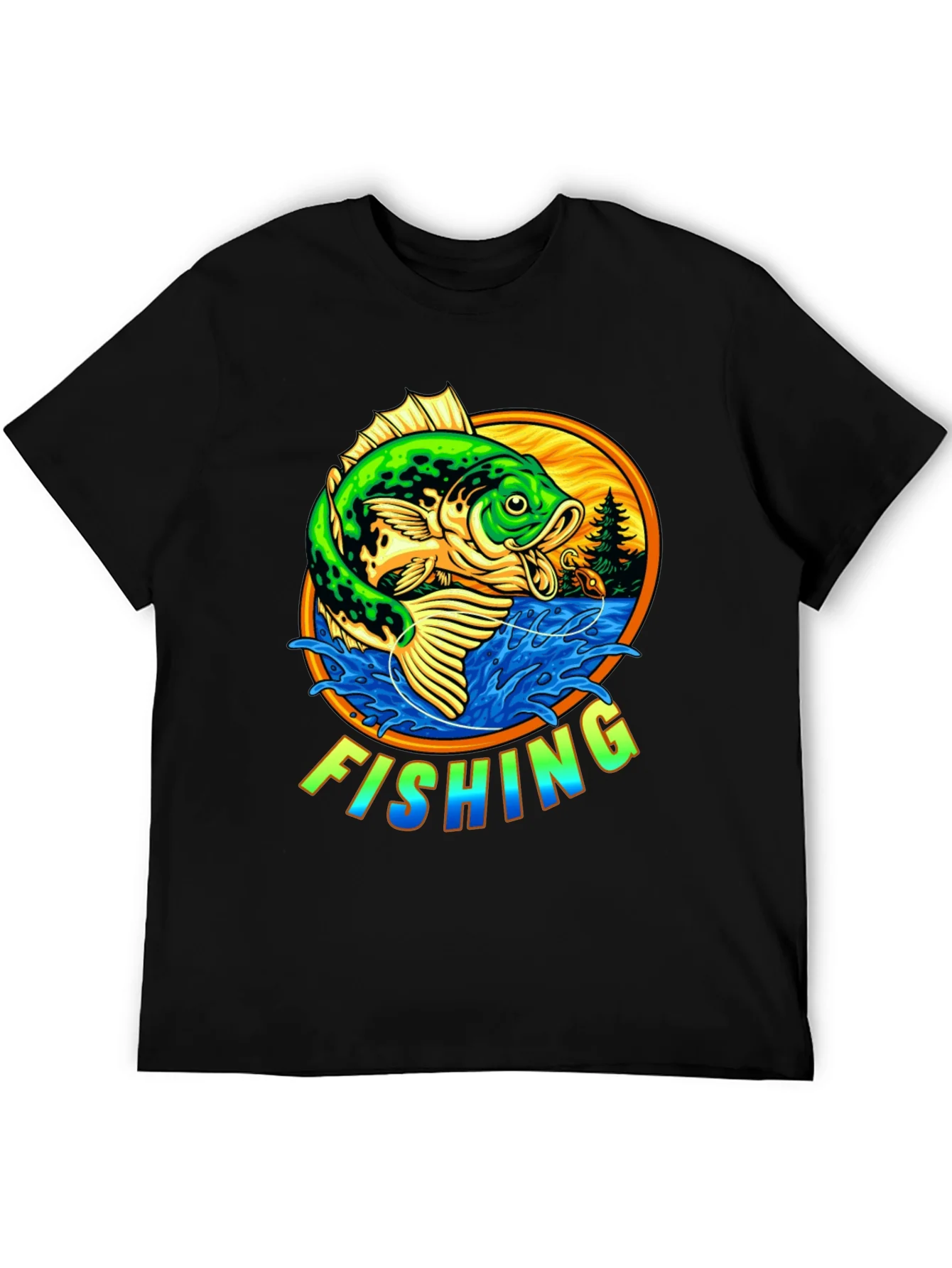 Rebbecca Fishing Graphic T-Shirt - Bass Design