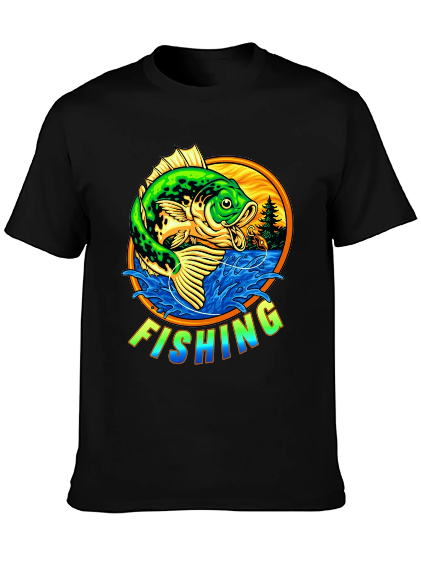 Rebbecca Fishing Graphic T-Shirt - Bass Design
