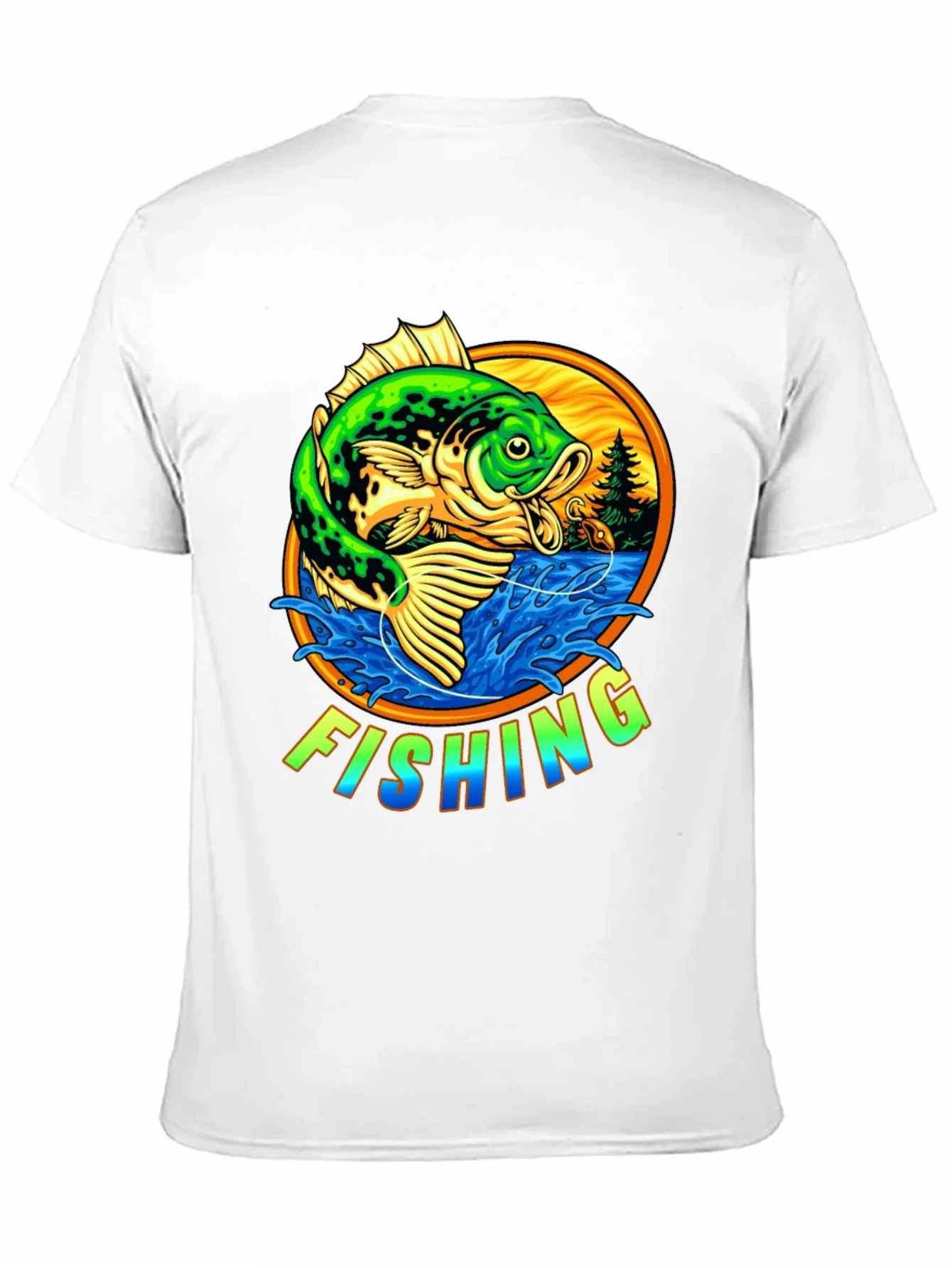 Rebbecca Fishing Graphic T-Shirt - Bass Design