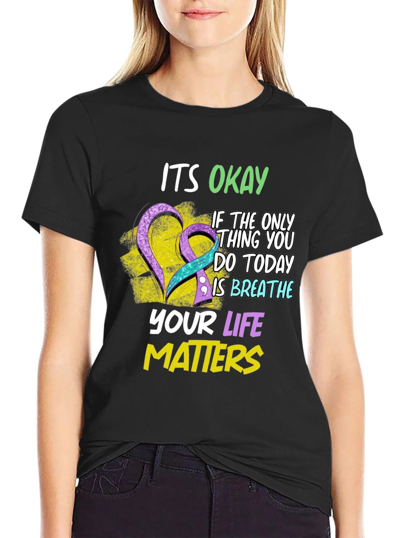 Rebbecca Its Okay Mental Health Awareness T-Shirt