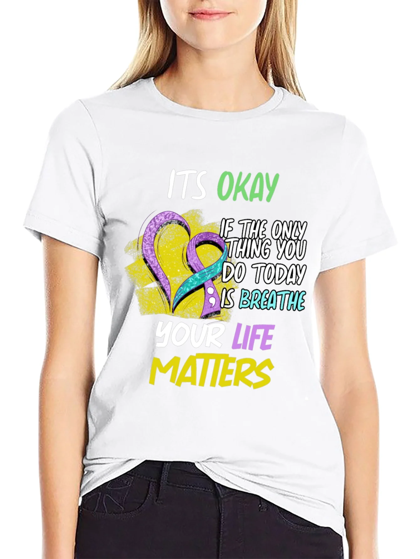 Rebbecca Its Okay Mental Health Awareness T-Shirt