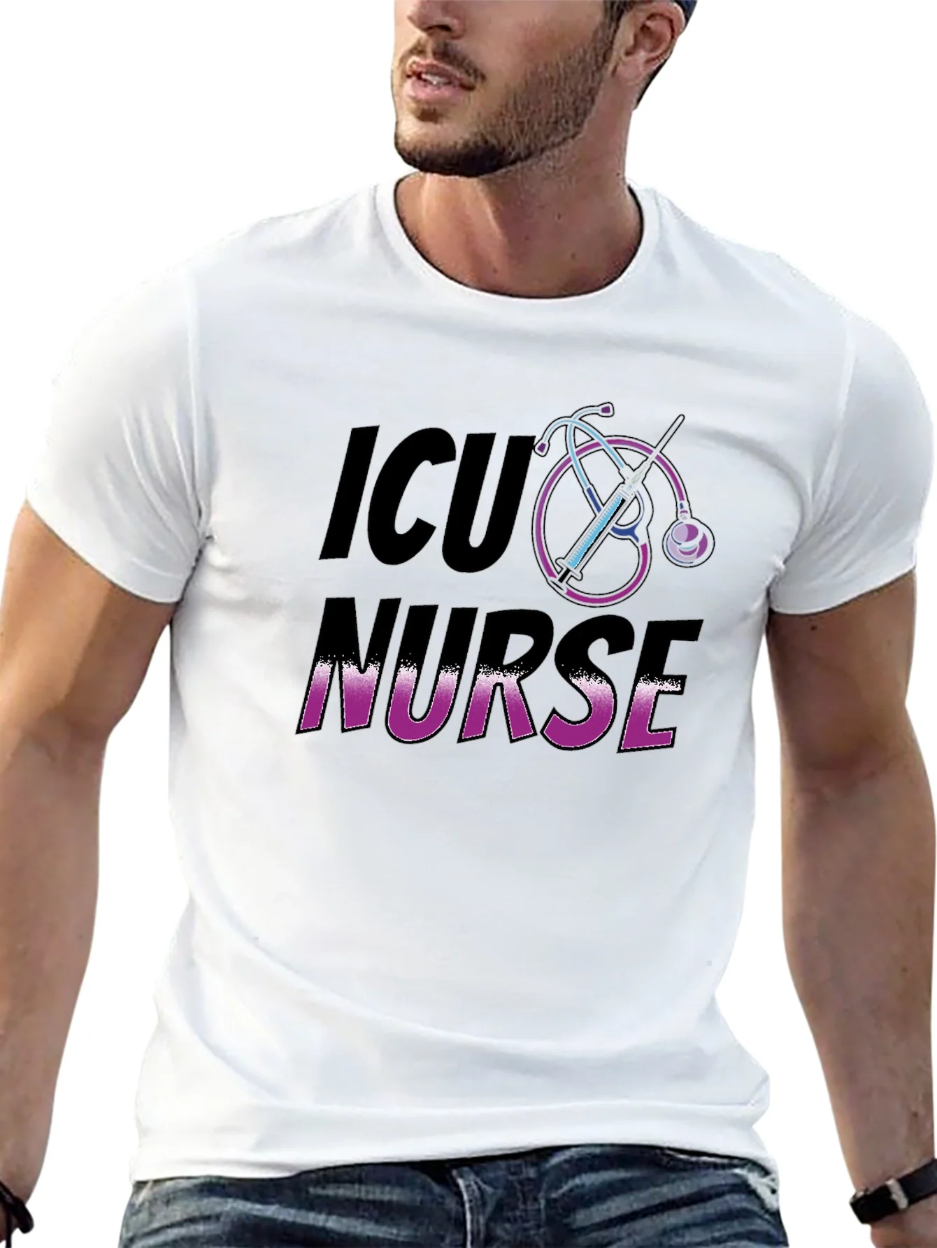 Camiseta ICU Nurse - Dise?o Enfermer¨ªa Intensiva
