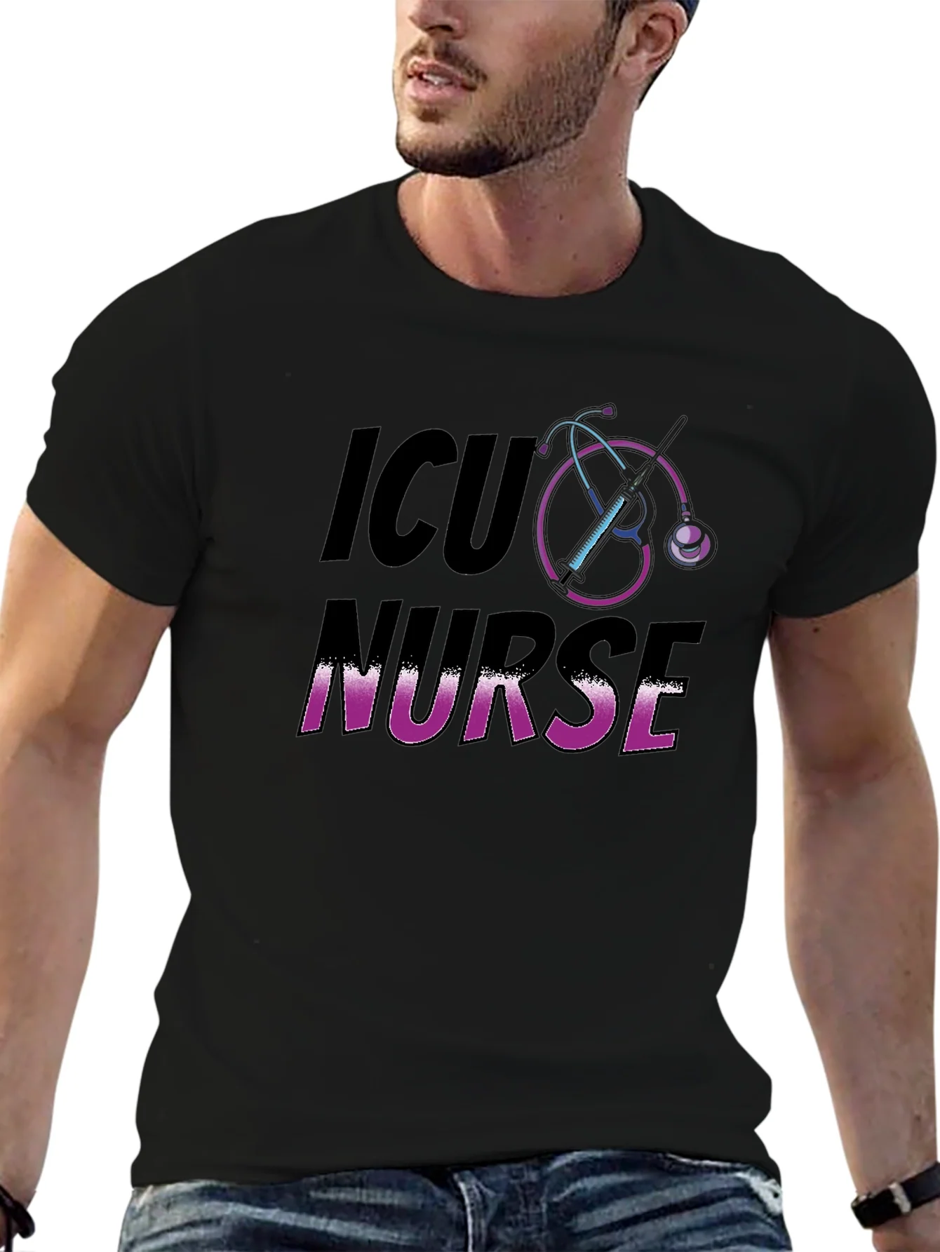 Camiseta ICU Nurse - Dise?o Enfermer¨ªa Intensiva