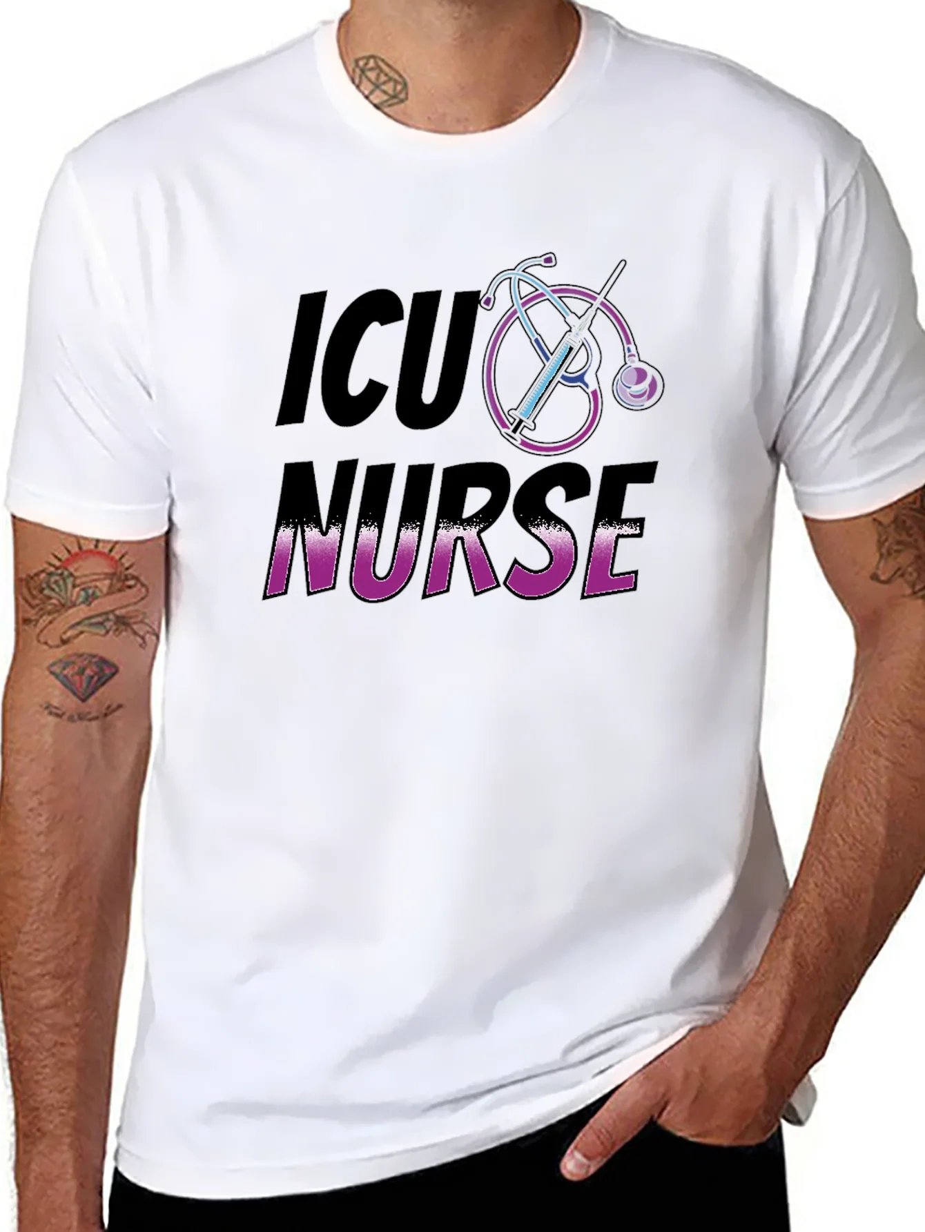 Camiseta ICU Nurse - Dise?o Enfermer¨ªa Intensiva