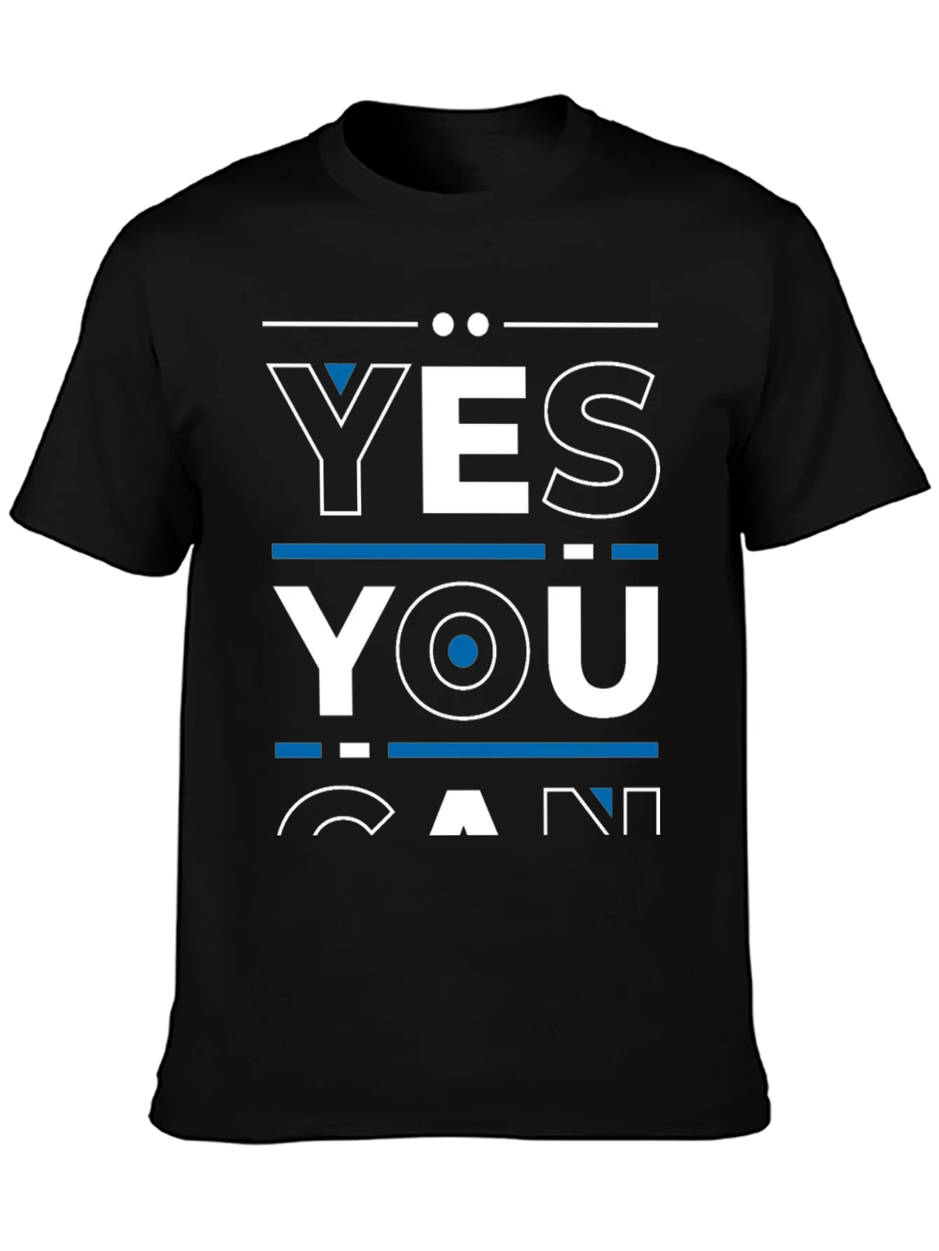Camiseta Yes You Can Negra para Hombre